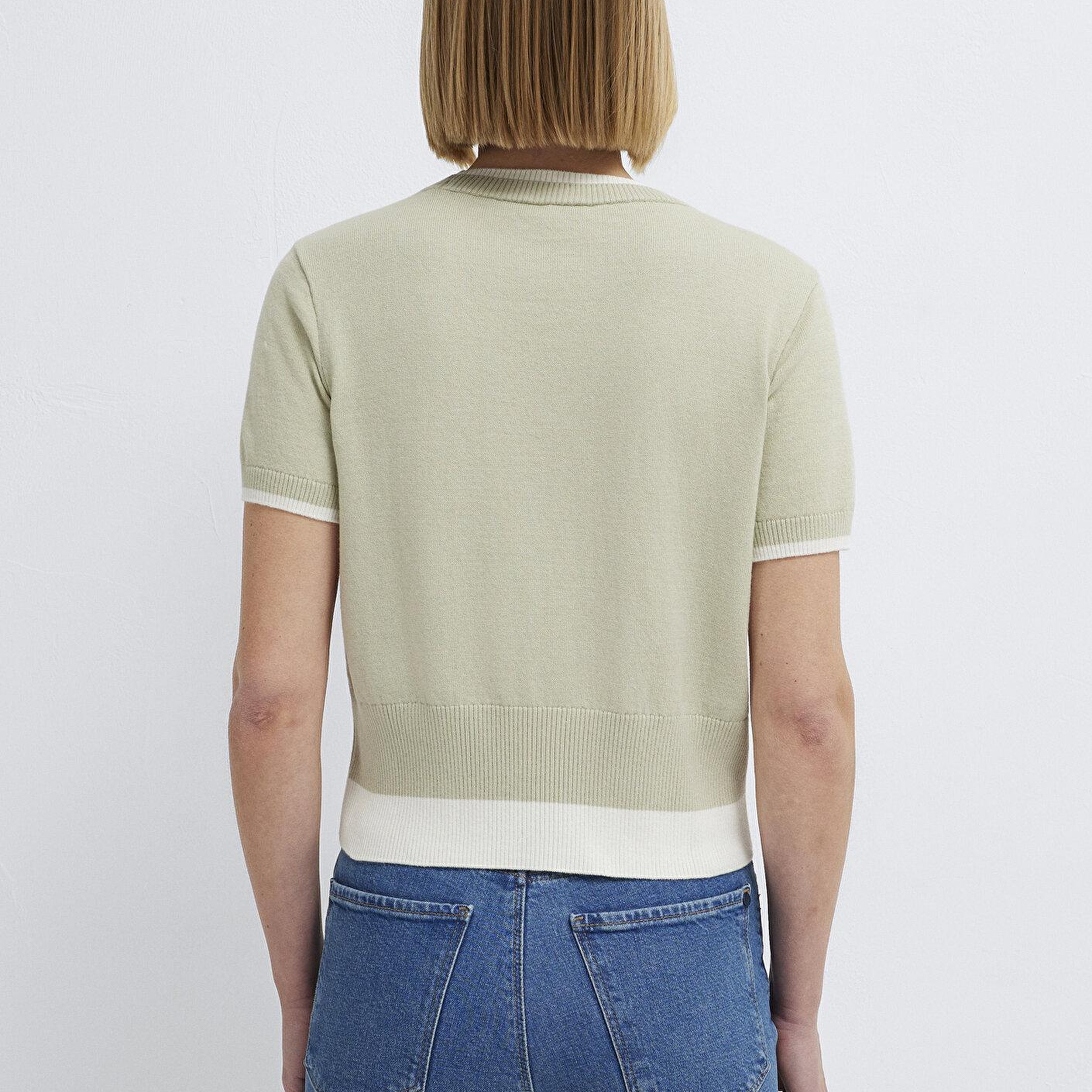 Mavi Yün Karışımlı Yeşil Triko Slim Fit / Dar Kesim 1710847-71677