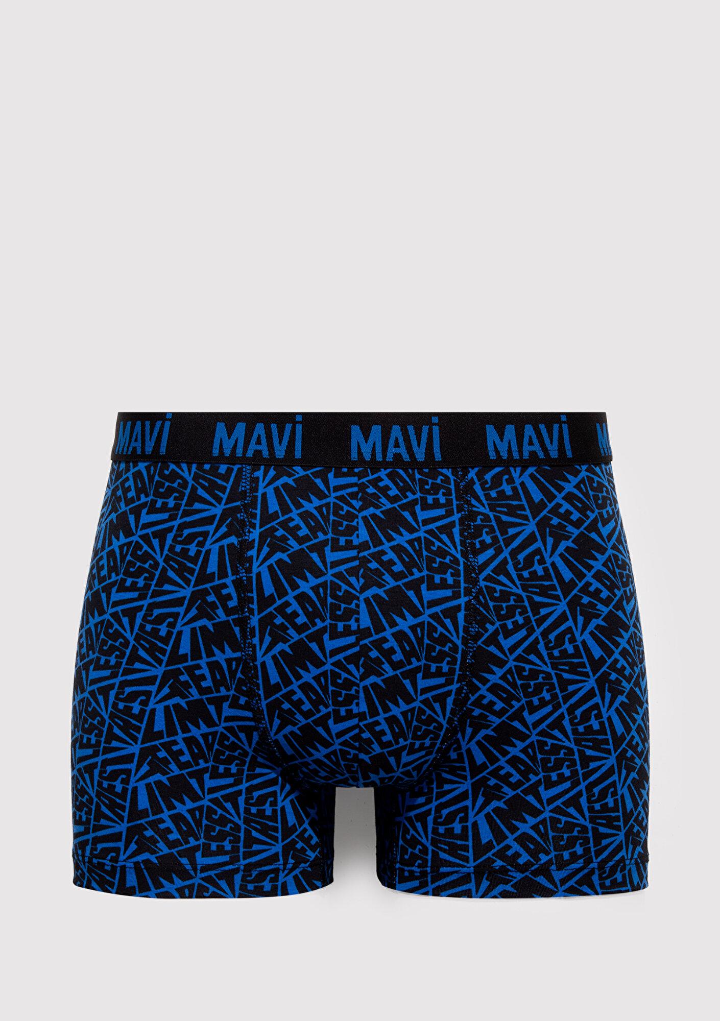 Mavi Baskılı Lacivert Boxer 0911849-70500