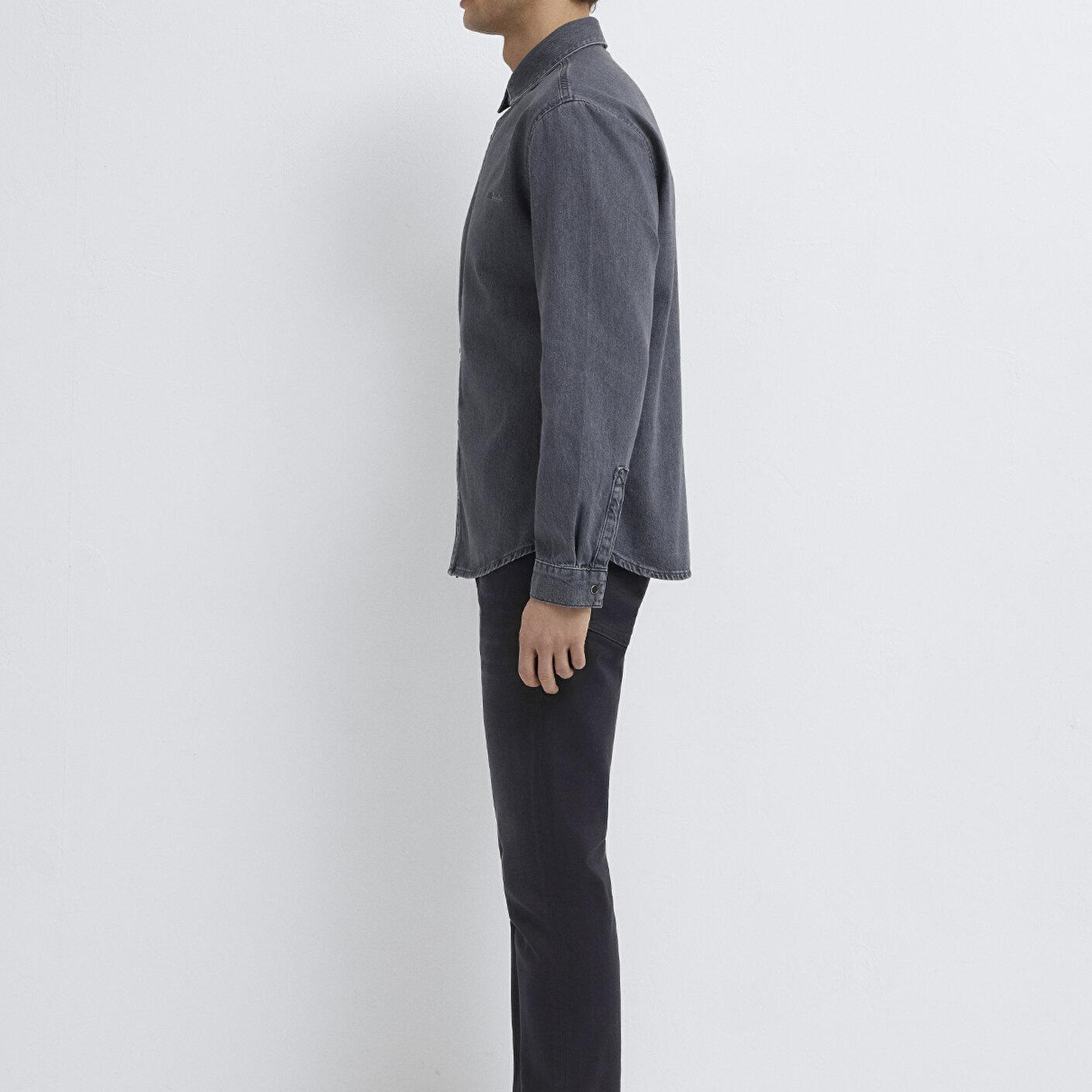 Mavi Roy Gri Jean Gömlek Slim Fit / Dar Kesim 0210496-A2097