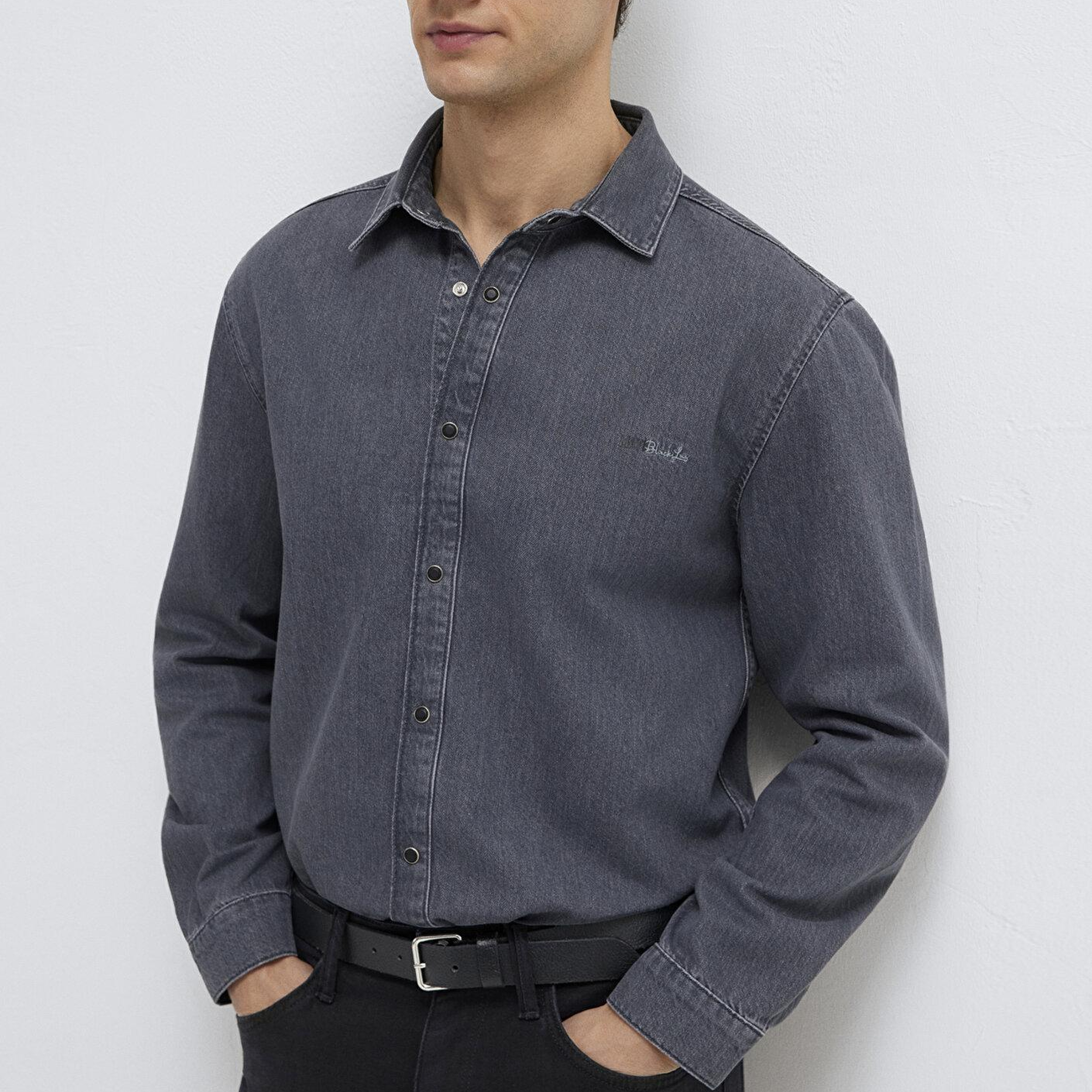 Mavi Roy Gri Jean Gömlek Slim Fit / Dar Kesim 0210496-A2097
