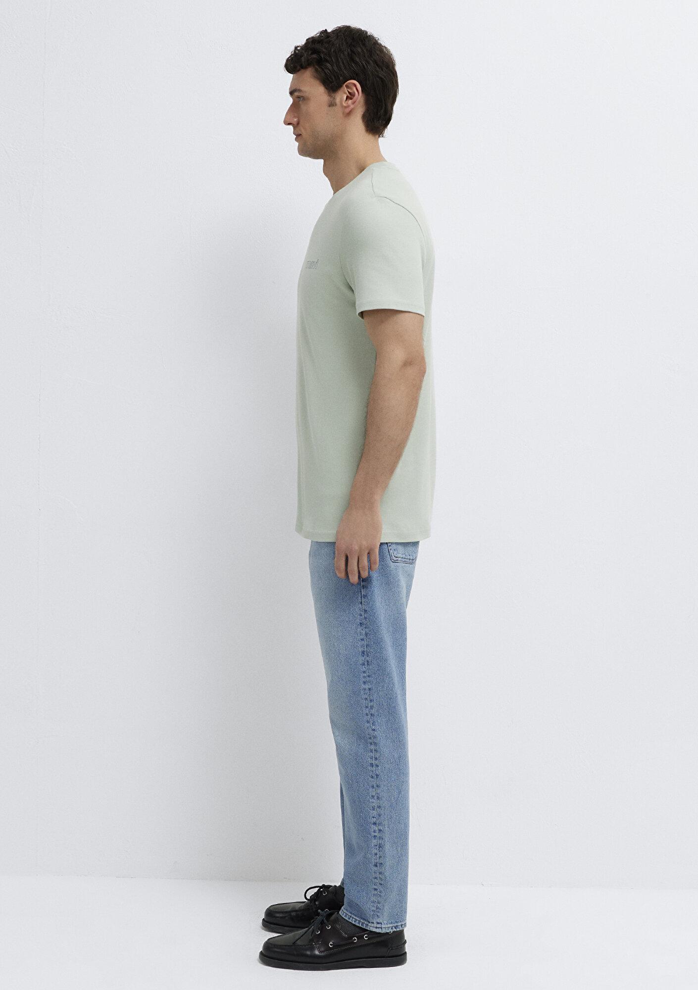 Mavi Mavi Logo Baskılı Yeşil İnterlok Tişört Slim Fit / Dar Kesim 0610360-71464