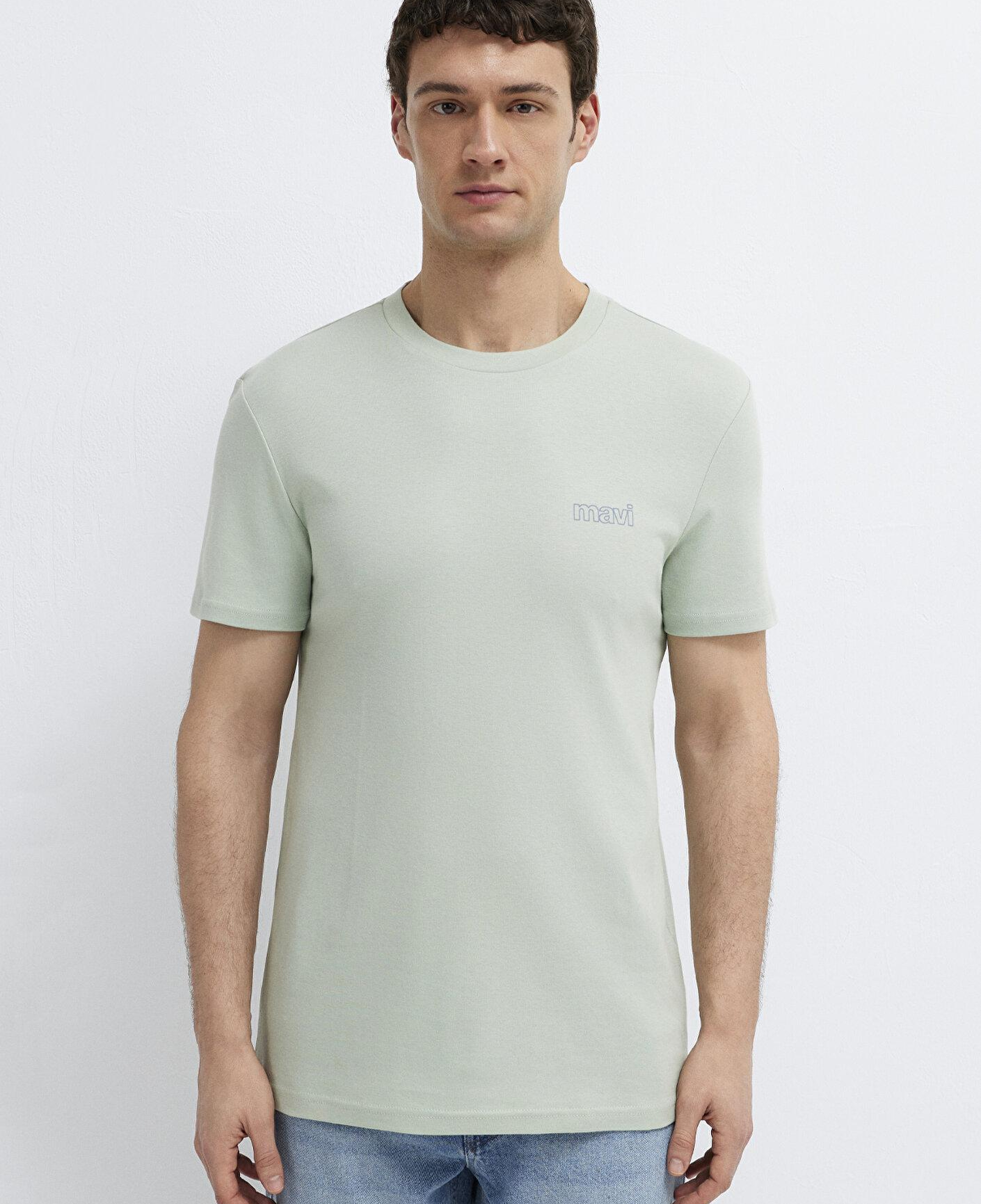 Mavi Mavi Logo Baskılı Yeşil İnterlok Tişört Slim Fit / Dar Kesim 0610360-71464