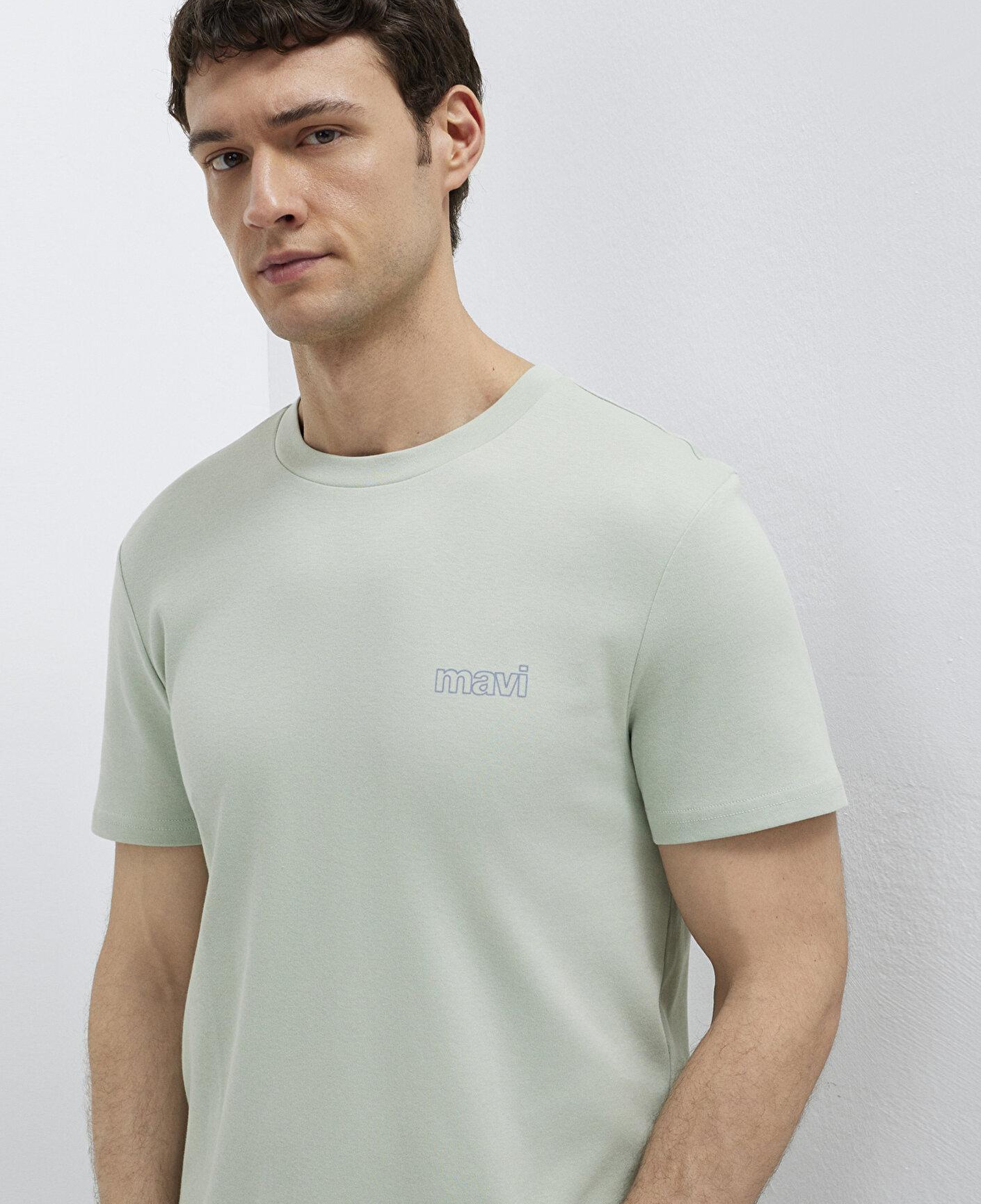 Mavi Mavi Logo Baskılı Yeşil İnterlok Tişört Slim Fit / Dar Kesim 0610360-71464