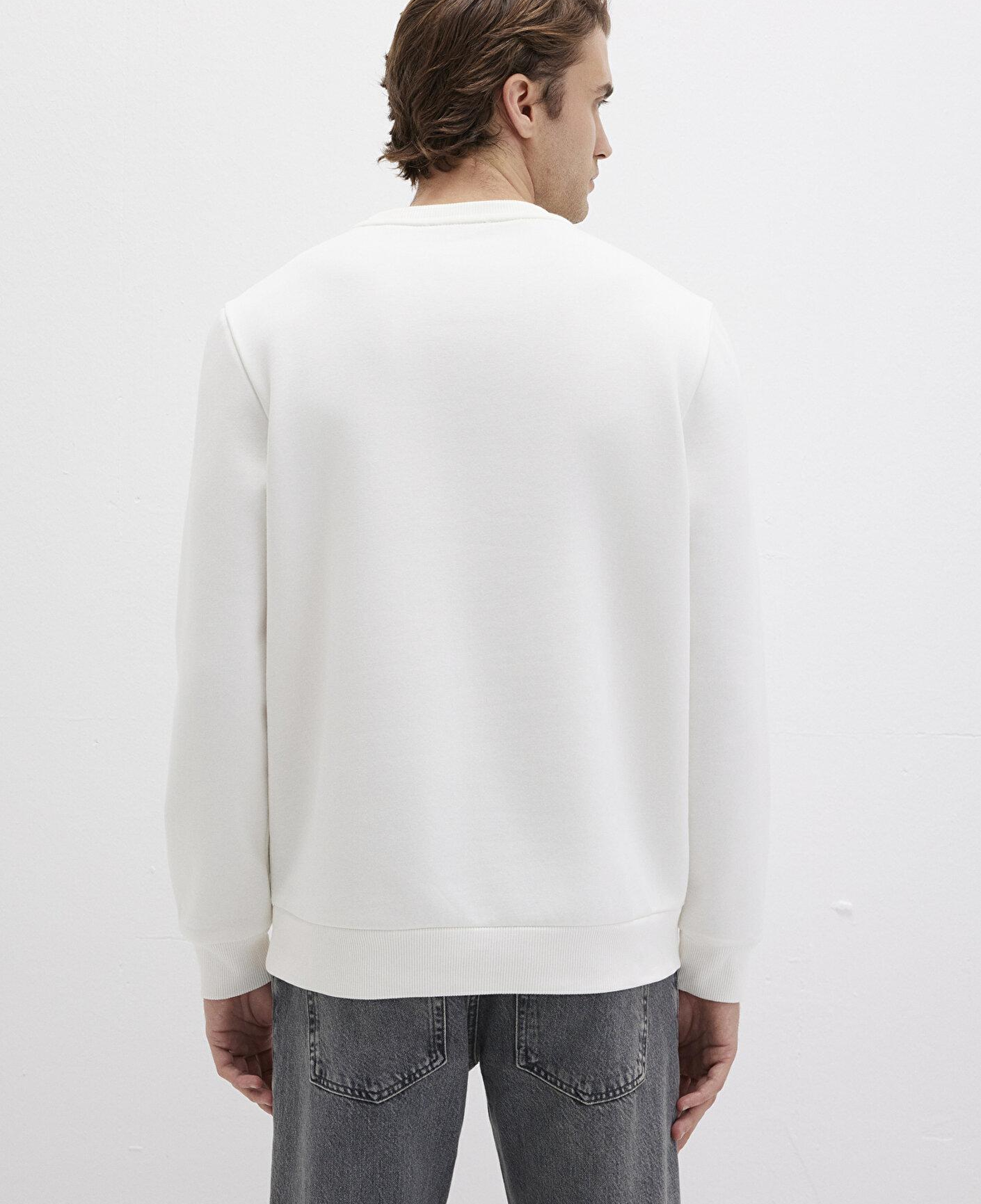 Mavi Mavi Logo Baskılı Ekru Sweatshirt 0S10203-70057