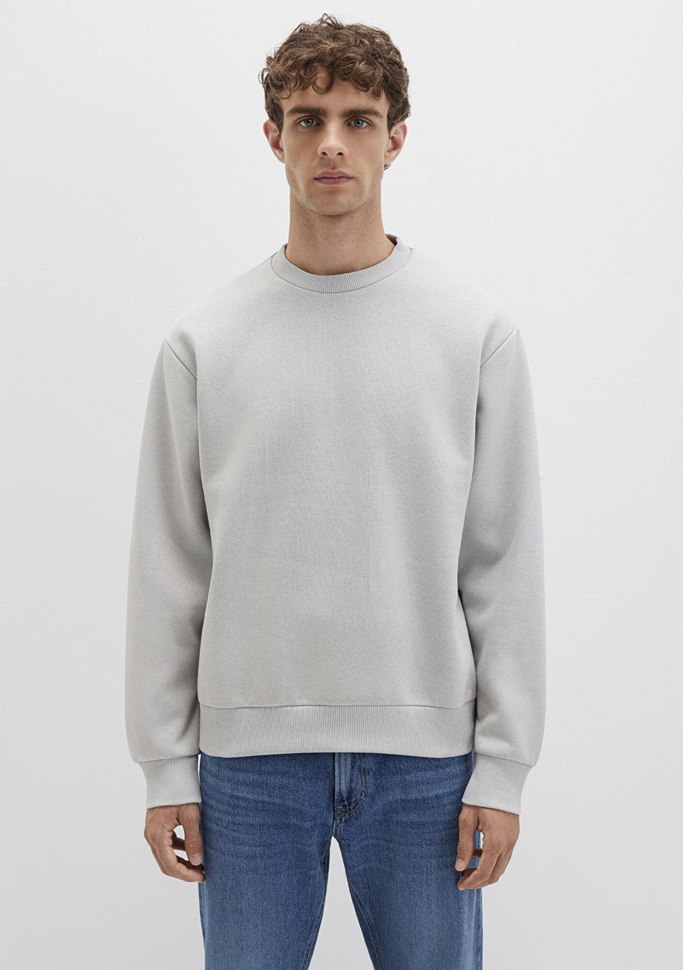 Mavi Bisiklet Yaka Gri Basic Sweatshirt 0S10276-81582