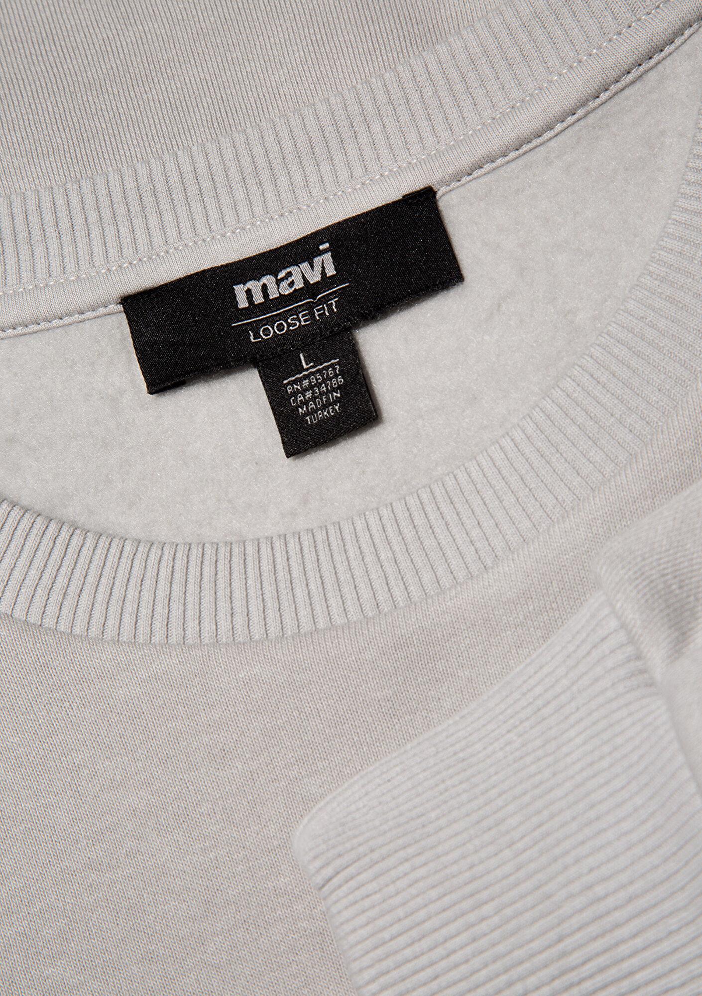 Mavi Bisiklet Yaka Gri Basic Sweatshirt 0S10276-81582