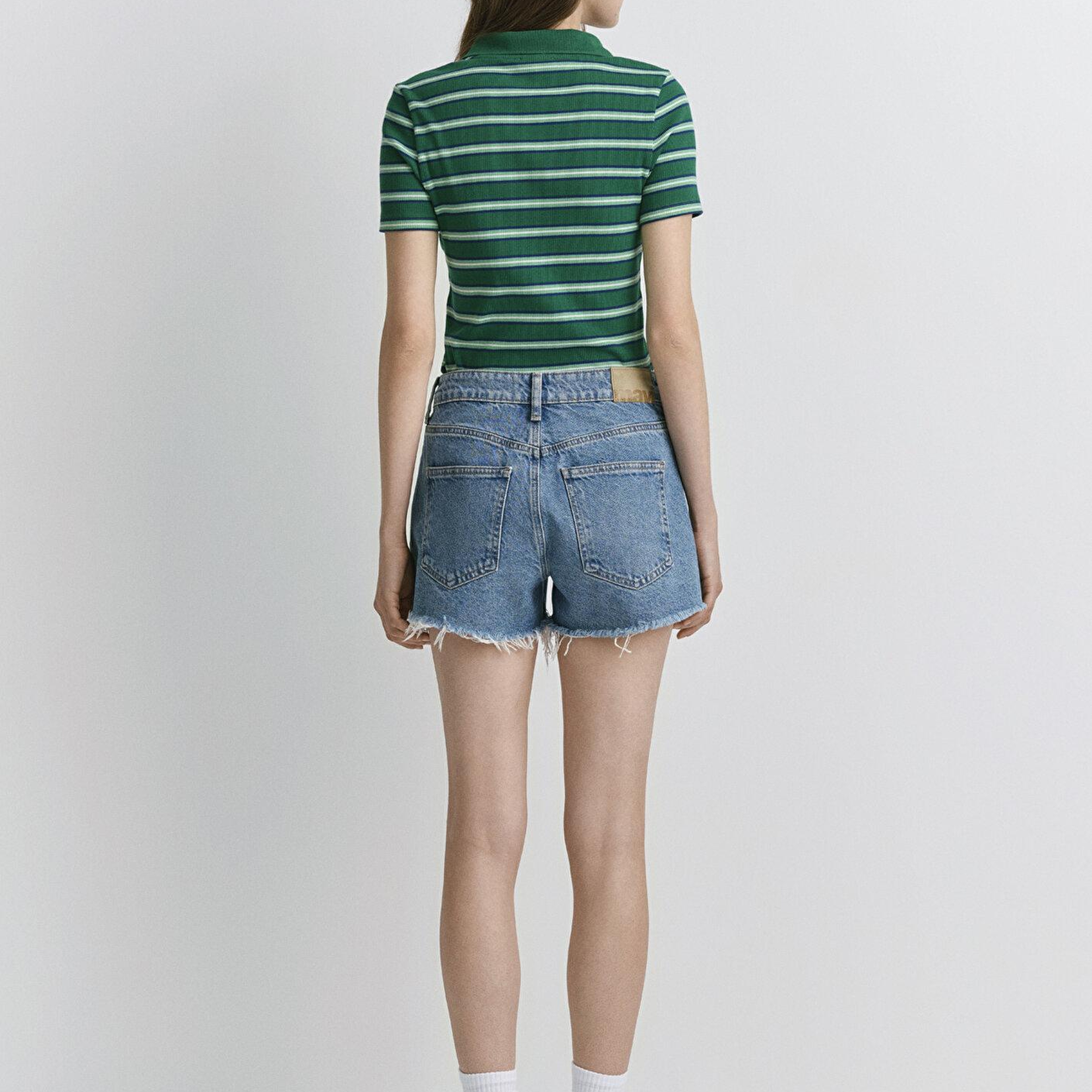 Mavi Rosie 90lar Yırtıklı Açık Mavi Jean Şort 1447487077