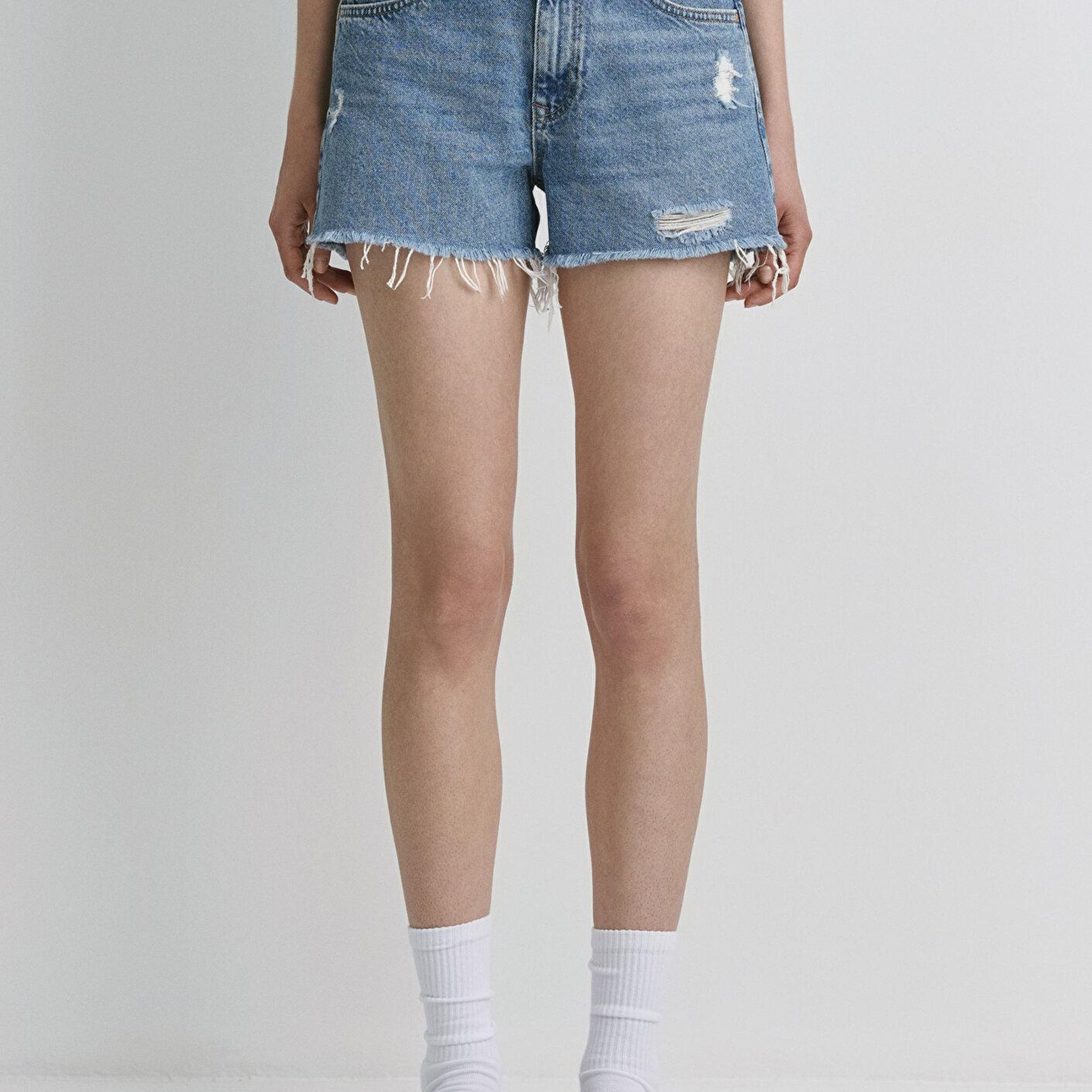 Mavi Rosie 90lar Yırtıklı Açık Mavi Jean Şort 1447487077
