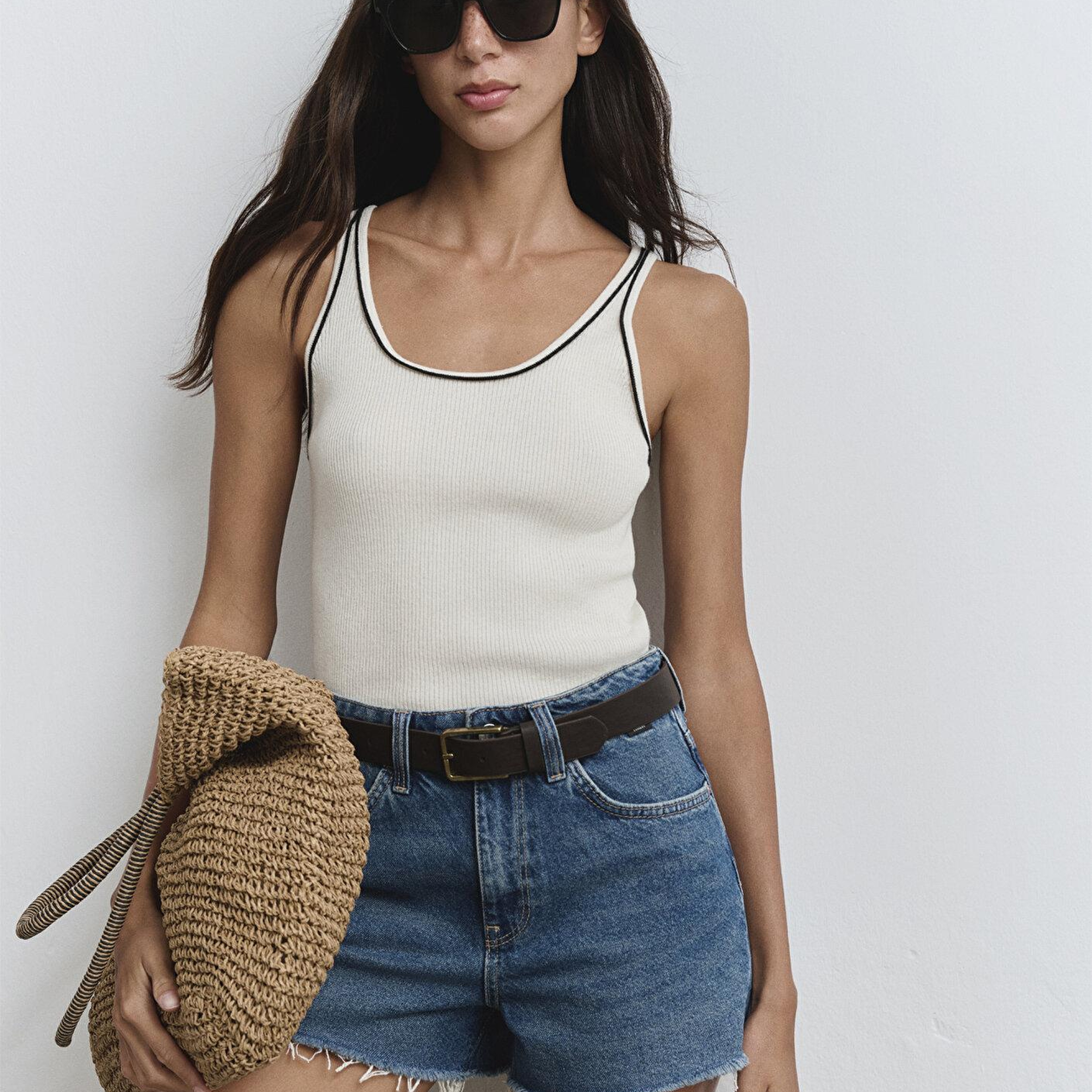 Mavi Cherry 90lar Puslu Koyu Mavi Jean Şort 1410022-89732