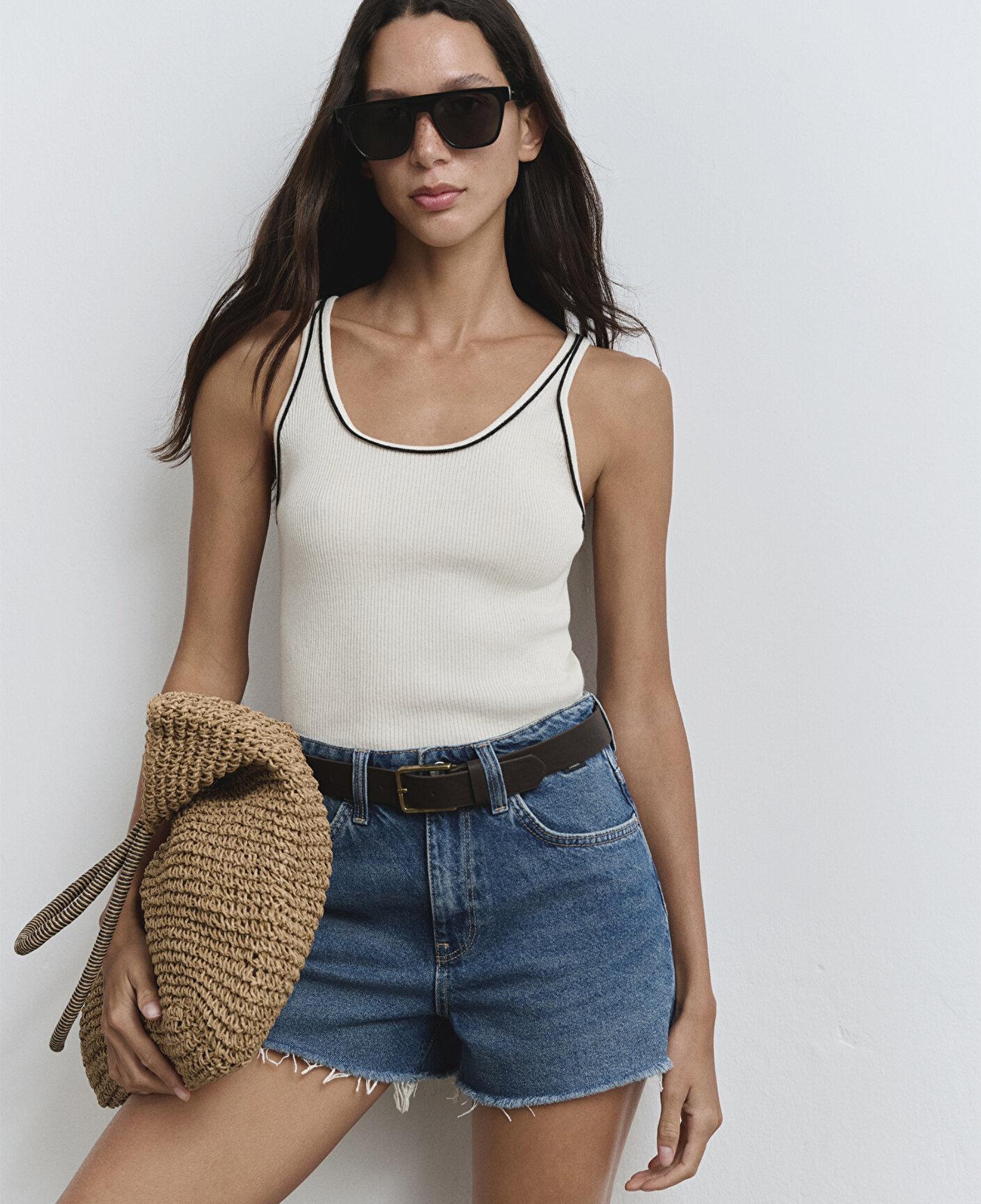 Mavi Cherry 90lar Puslu Koyu Mavi Jean Şort 1410022-89732
