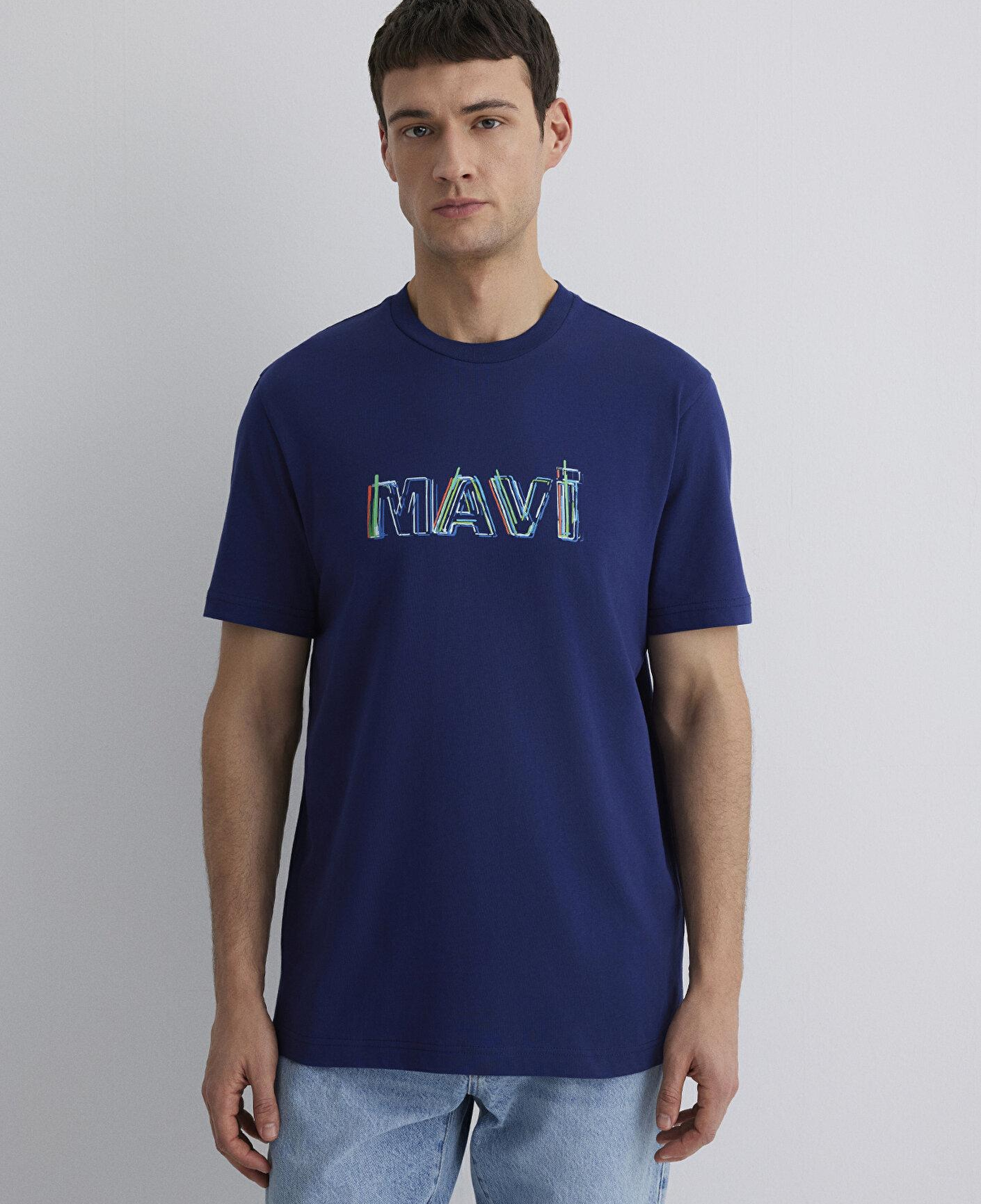 Mavi Mavi Baskılı Lacivert Tişört Regular Fit / Normal Kesim 0612587-70496