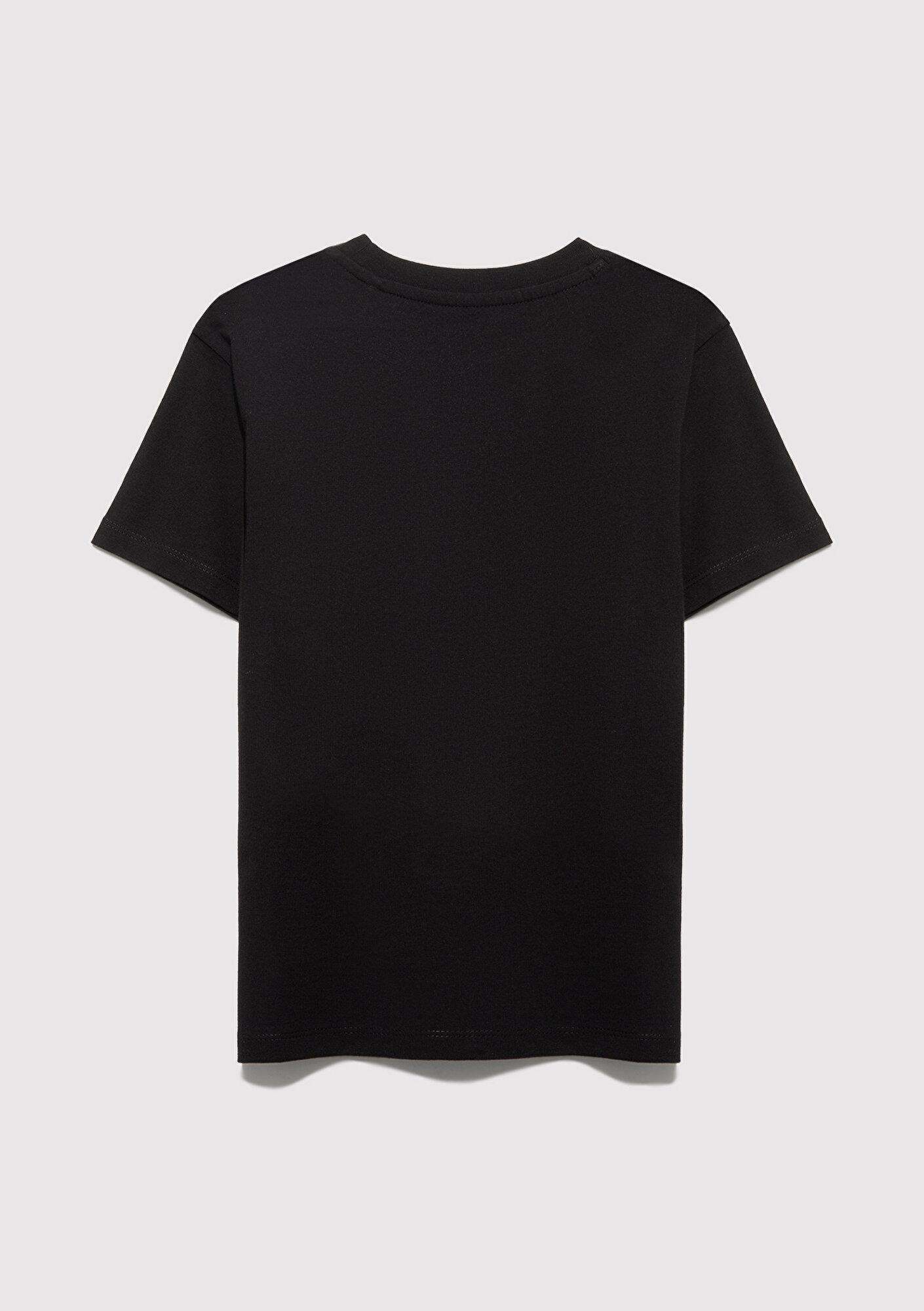 Mavi M Logo Baskılı Siyah Tişört Regular Fit / Normal Kesim 6610044-900