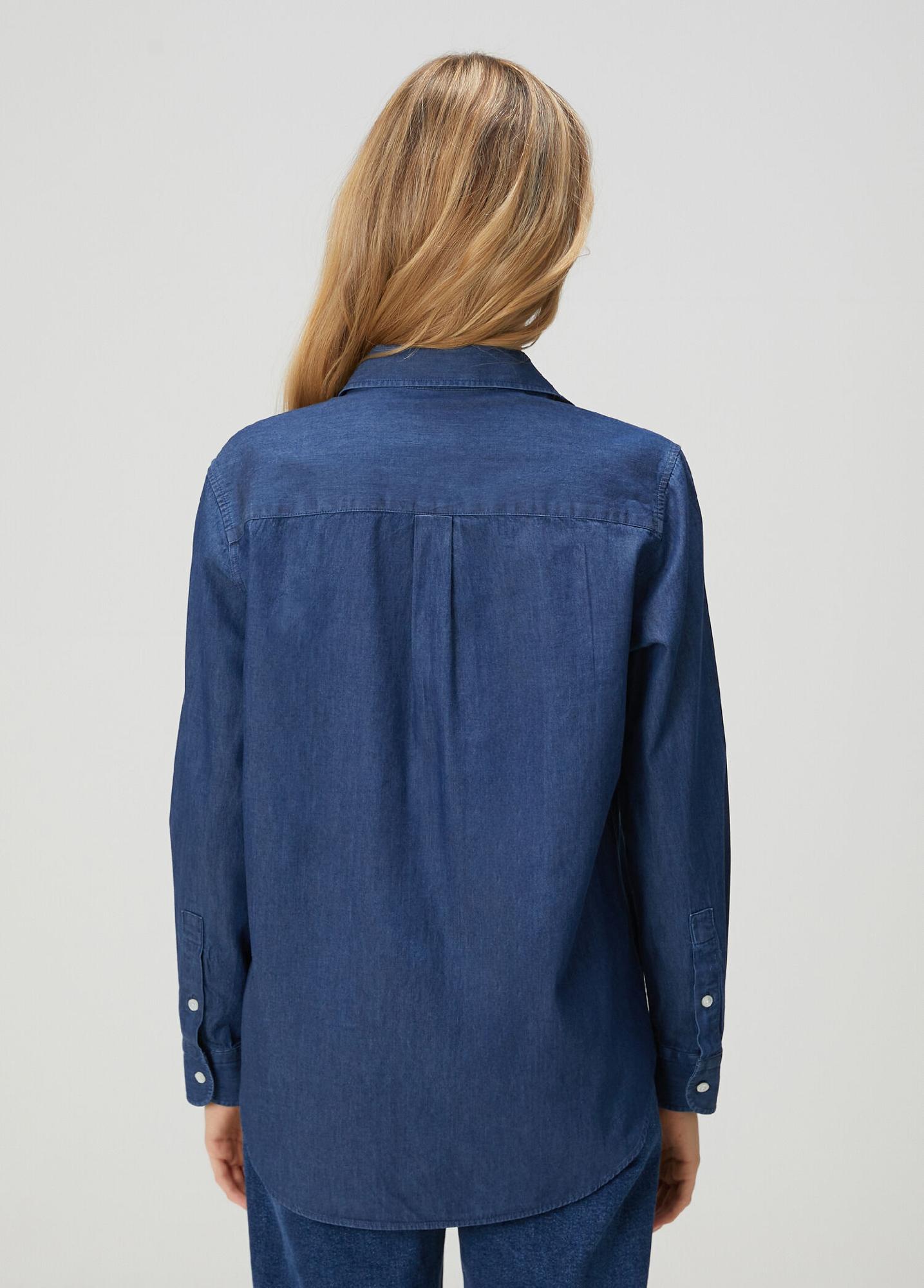 Beymen Club Kadın Koyu Mavi Basic Denim Gömlek