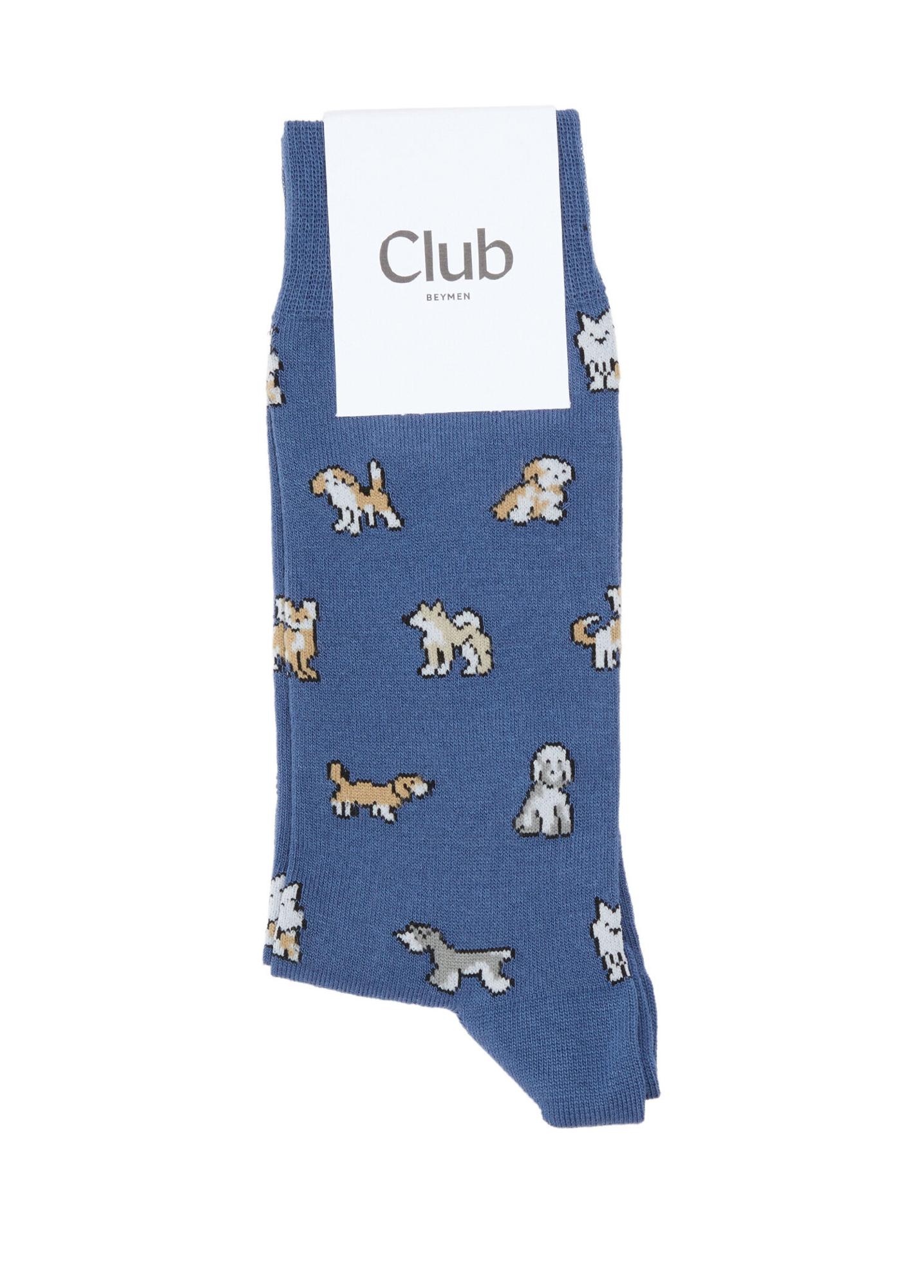 Beymen Club Erkek Mavi Köpek Desen Çorap