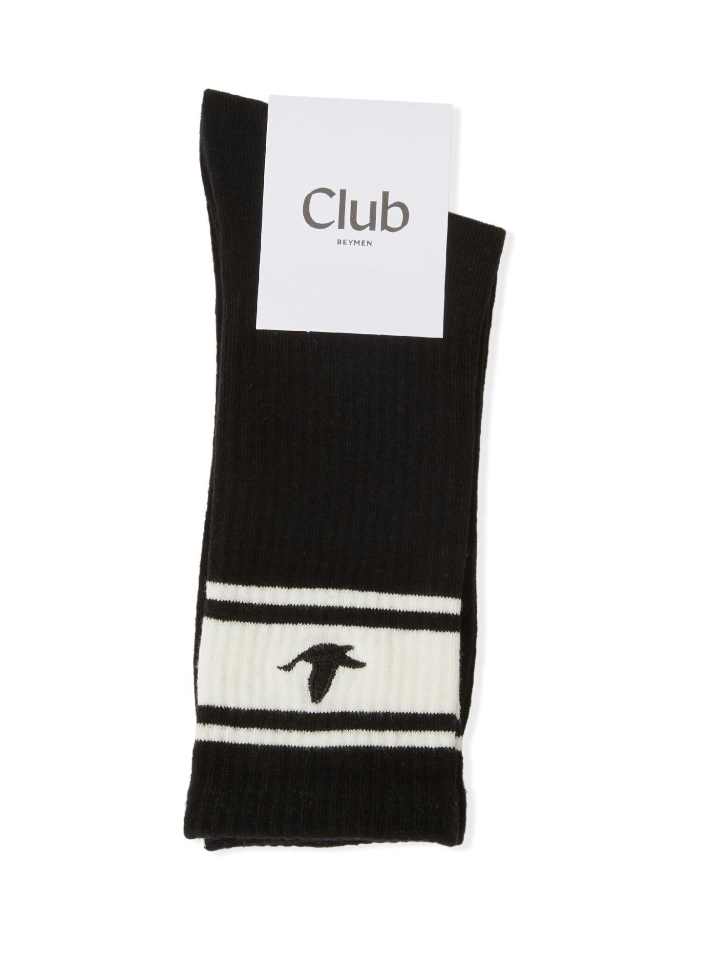 Beymen Club Erkek Siyah Logo Nakışlı Spor Çorap