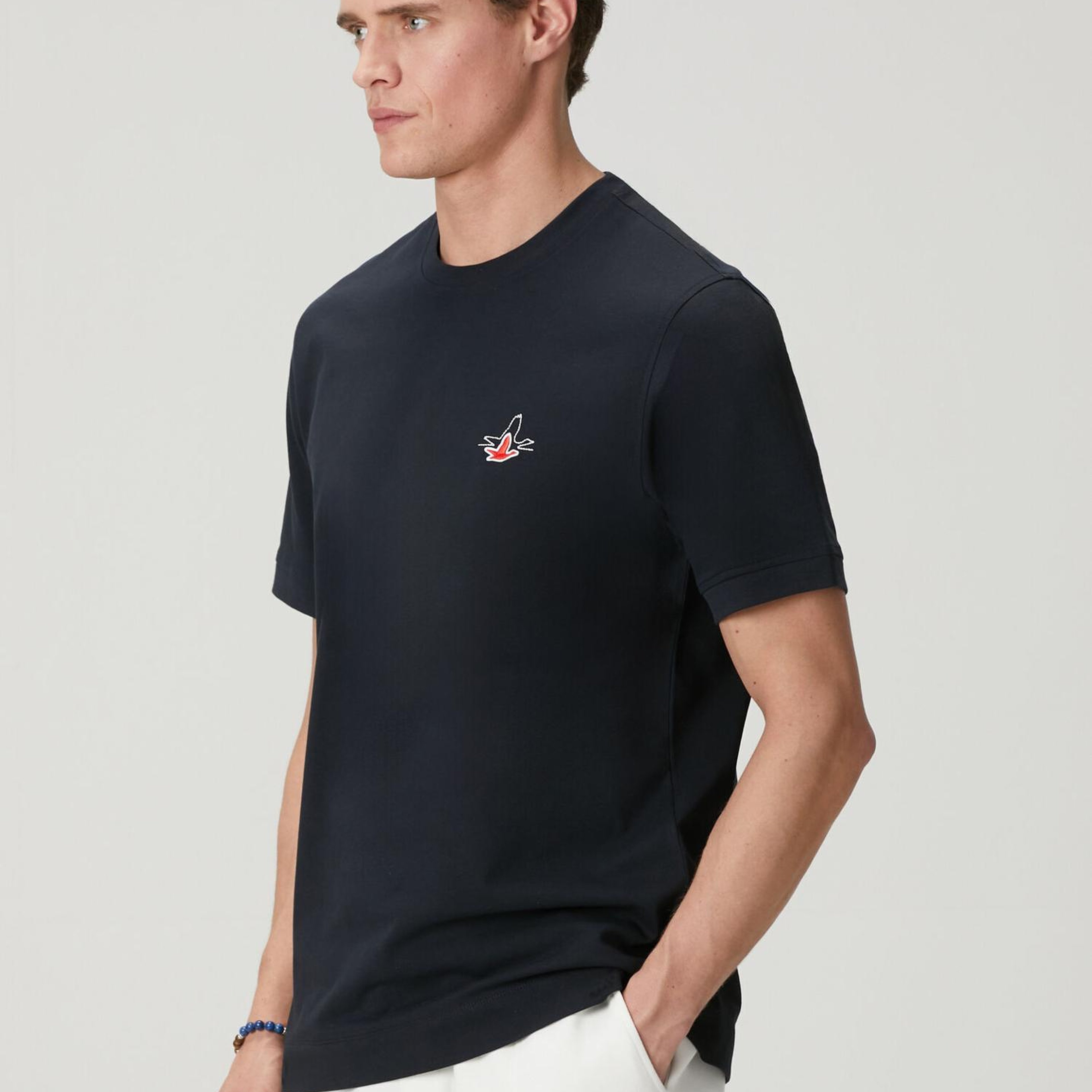 Beymen Club Erkek Lacivert Relax Fit Lycralı Pike -Tshirt