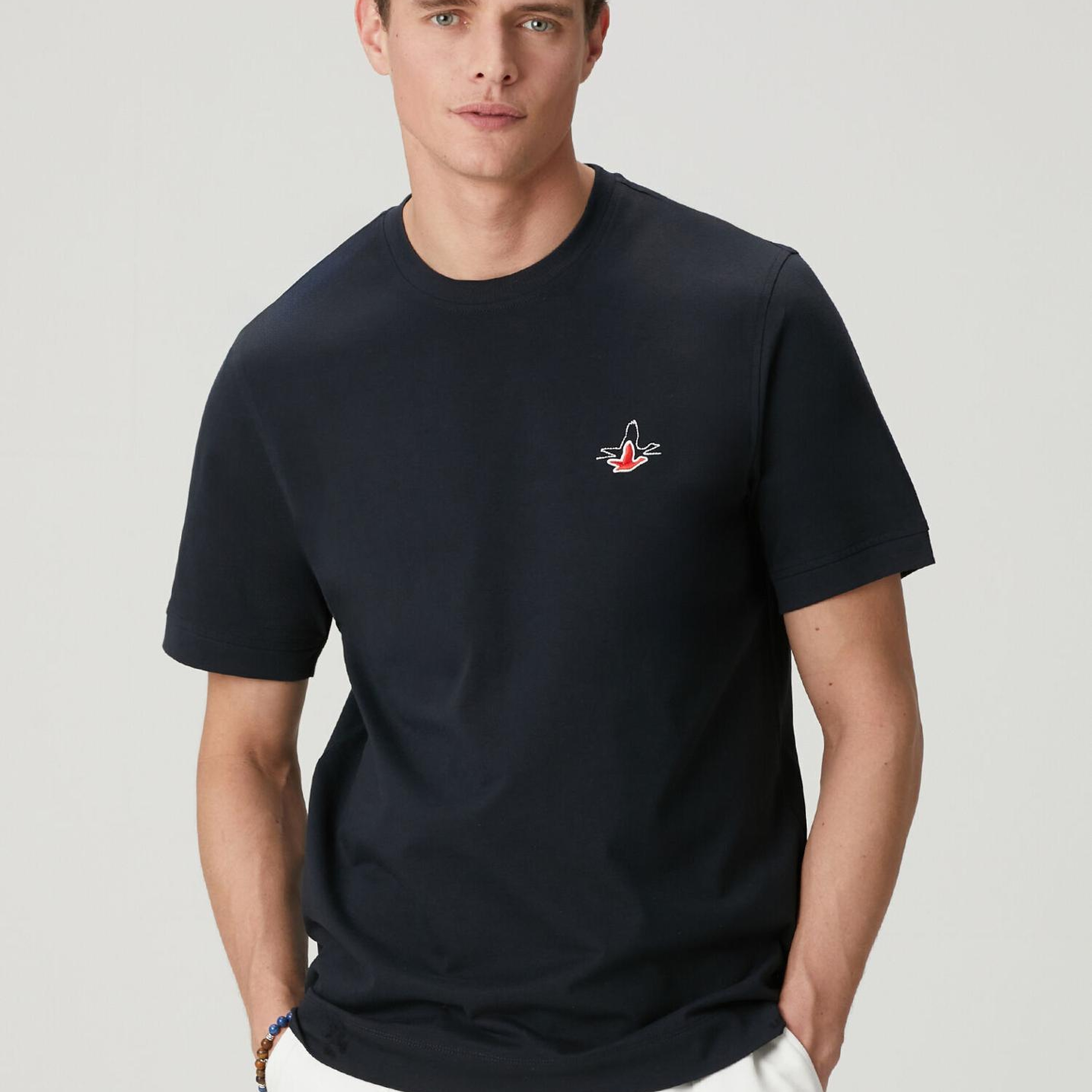 Beymen Club Erkek Lacivert Relax Fit Lycralı Pike -Tshirt