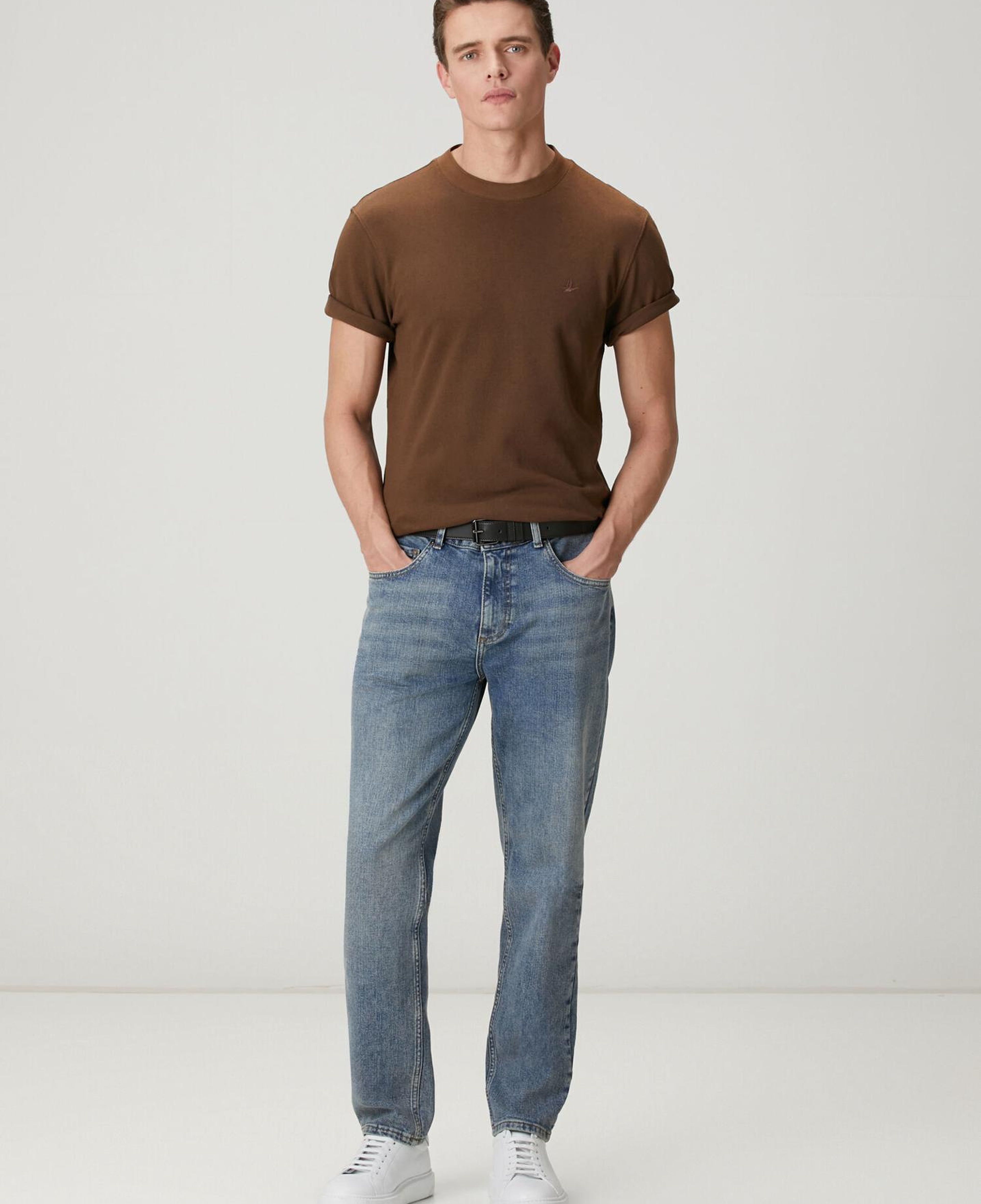 Beymen Club Erkek Mavi Yıkamalı Tapered Fit Jean Pantolon