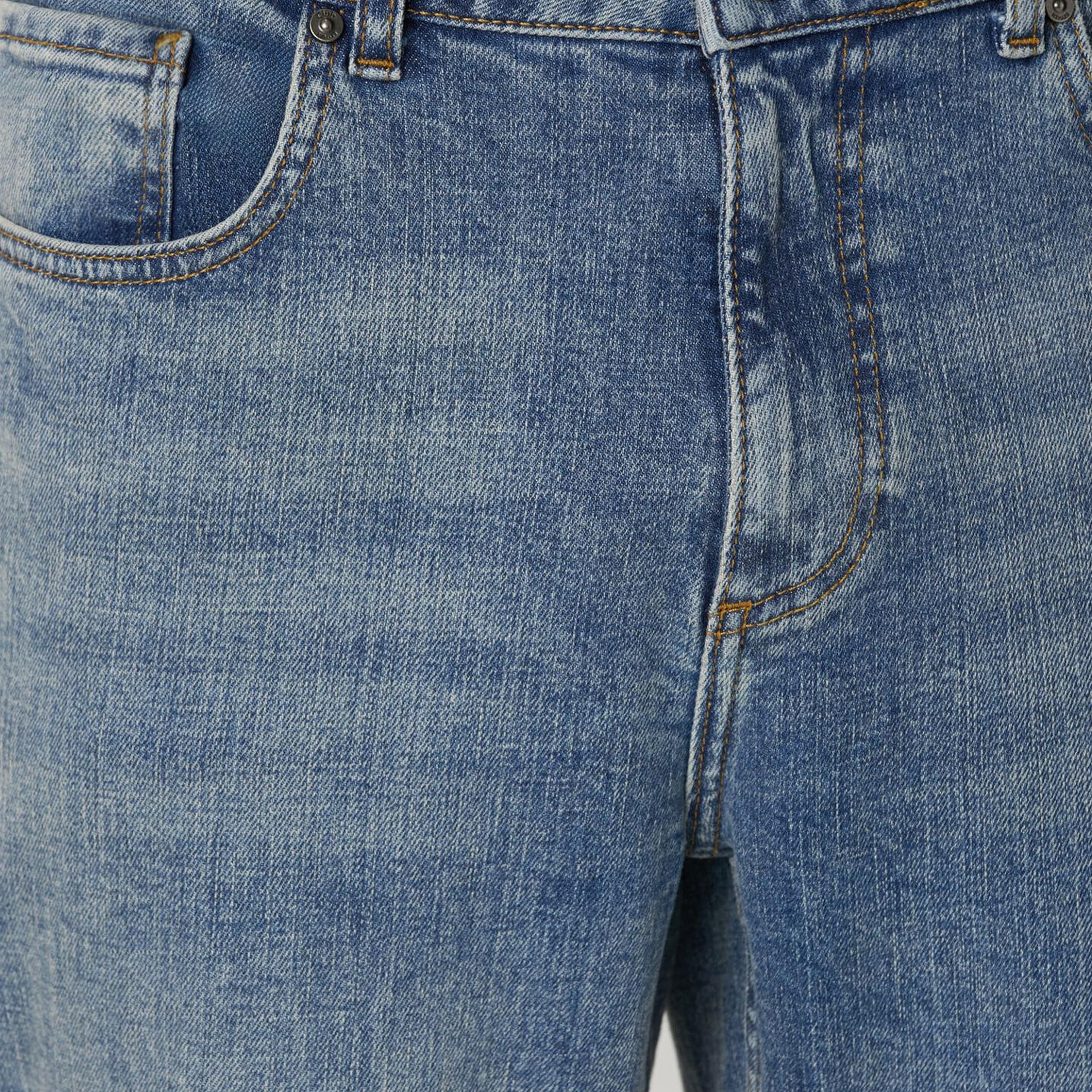 Beymen Club Erkek Mavi Yıkamalı Tapered Fit Jean Pantolon