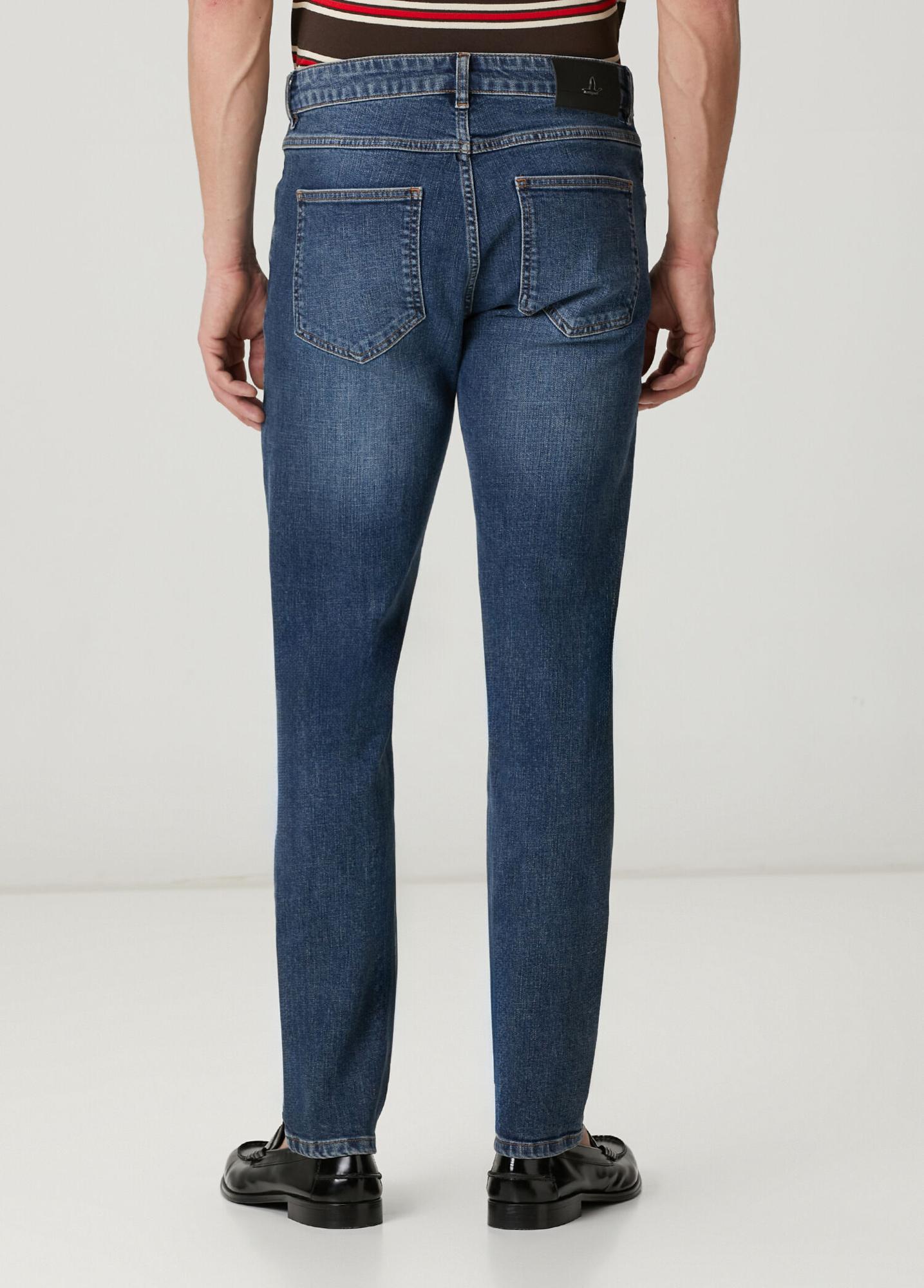 Beymen Club Erkek Slim Fit Mavi Yıkamalı Jean Pantolon