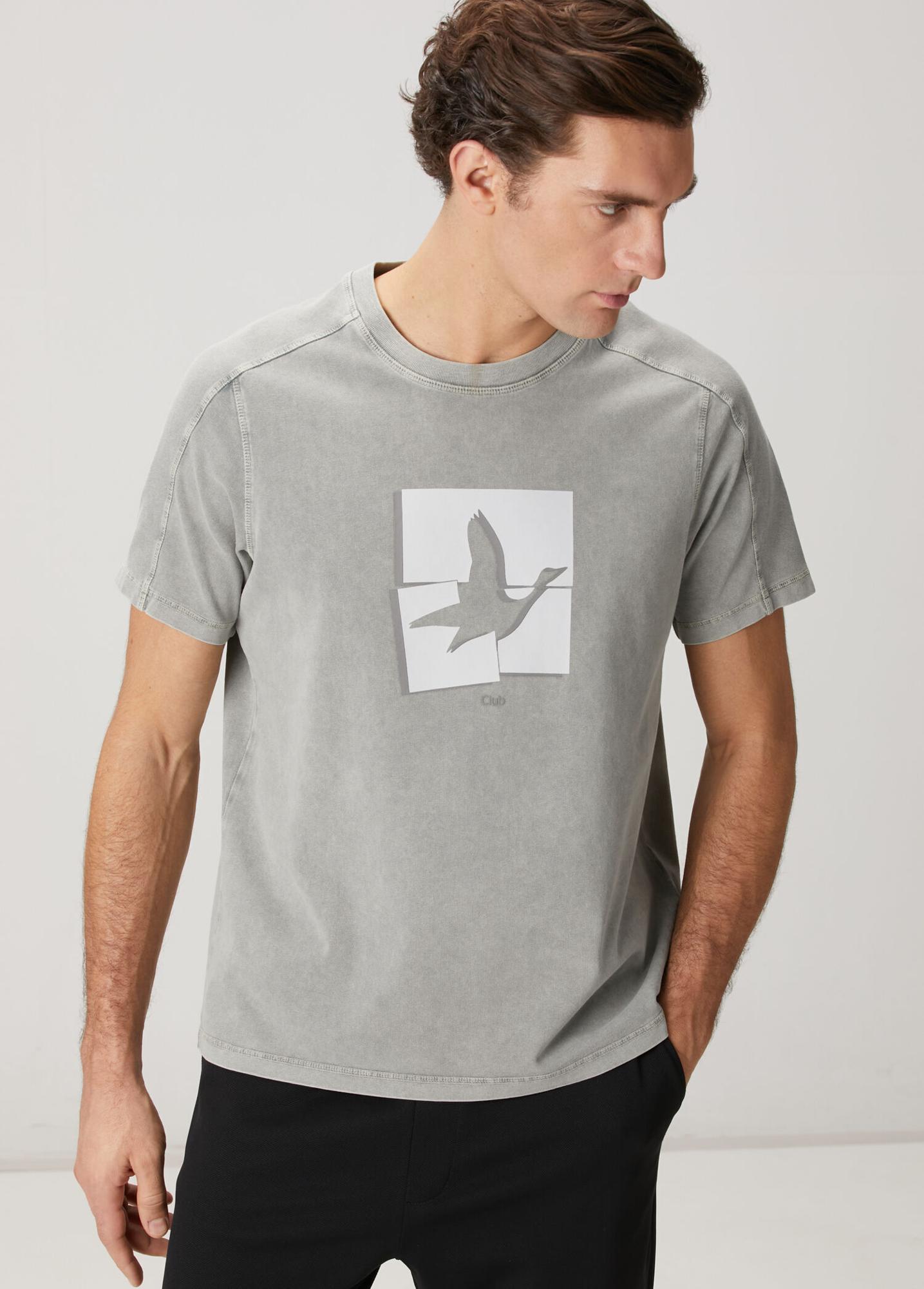Beymen Club Erkek Antrasit Logolu Oversize T-shirt