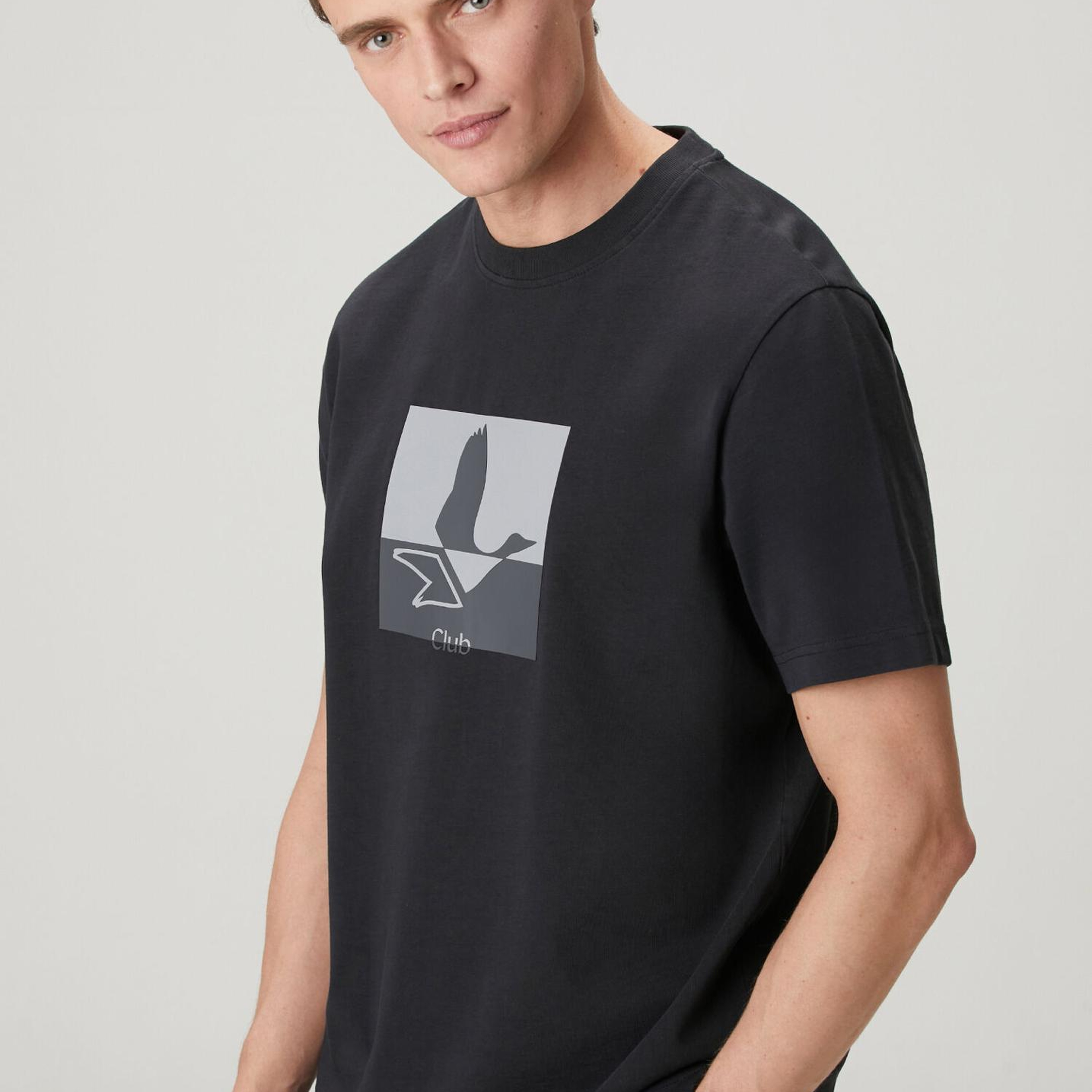 Beymen Club Erkek Siyah Logolu Suprem Oversize T-shirt