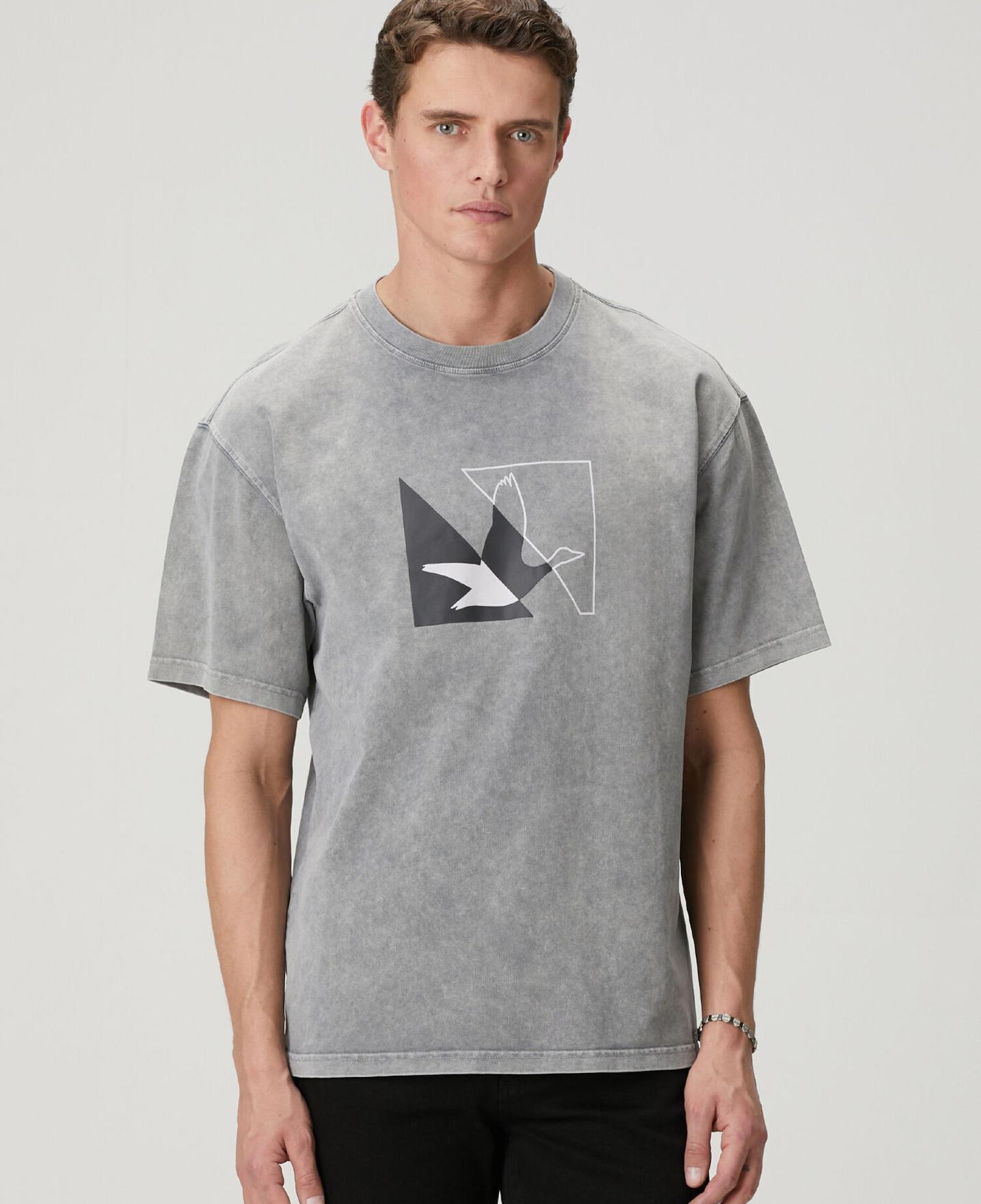 Beymen Club Erkek Antrasit Logolu Oversize T-shirt