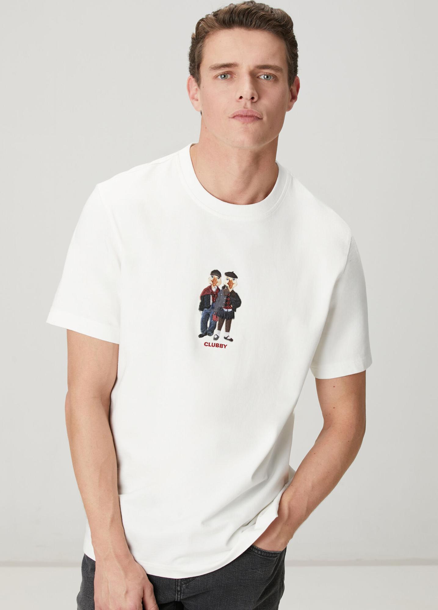 Beymen Club Erkek Relax Fit Clubby Beyaz T-shirt