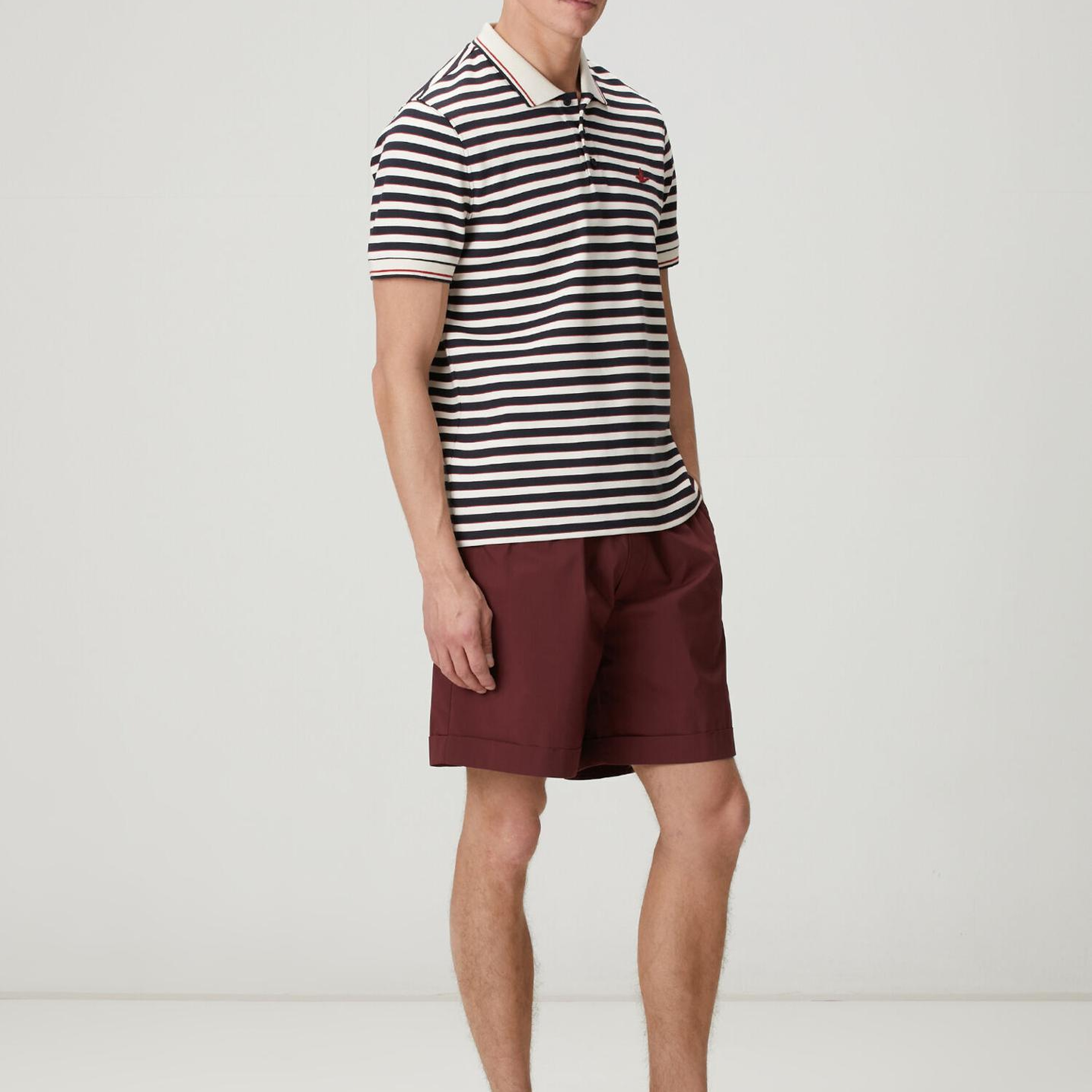 Beymen Club Erkek Lacivert Beyaz Comfort Fit Çizgili Polo T-shirt