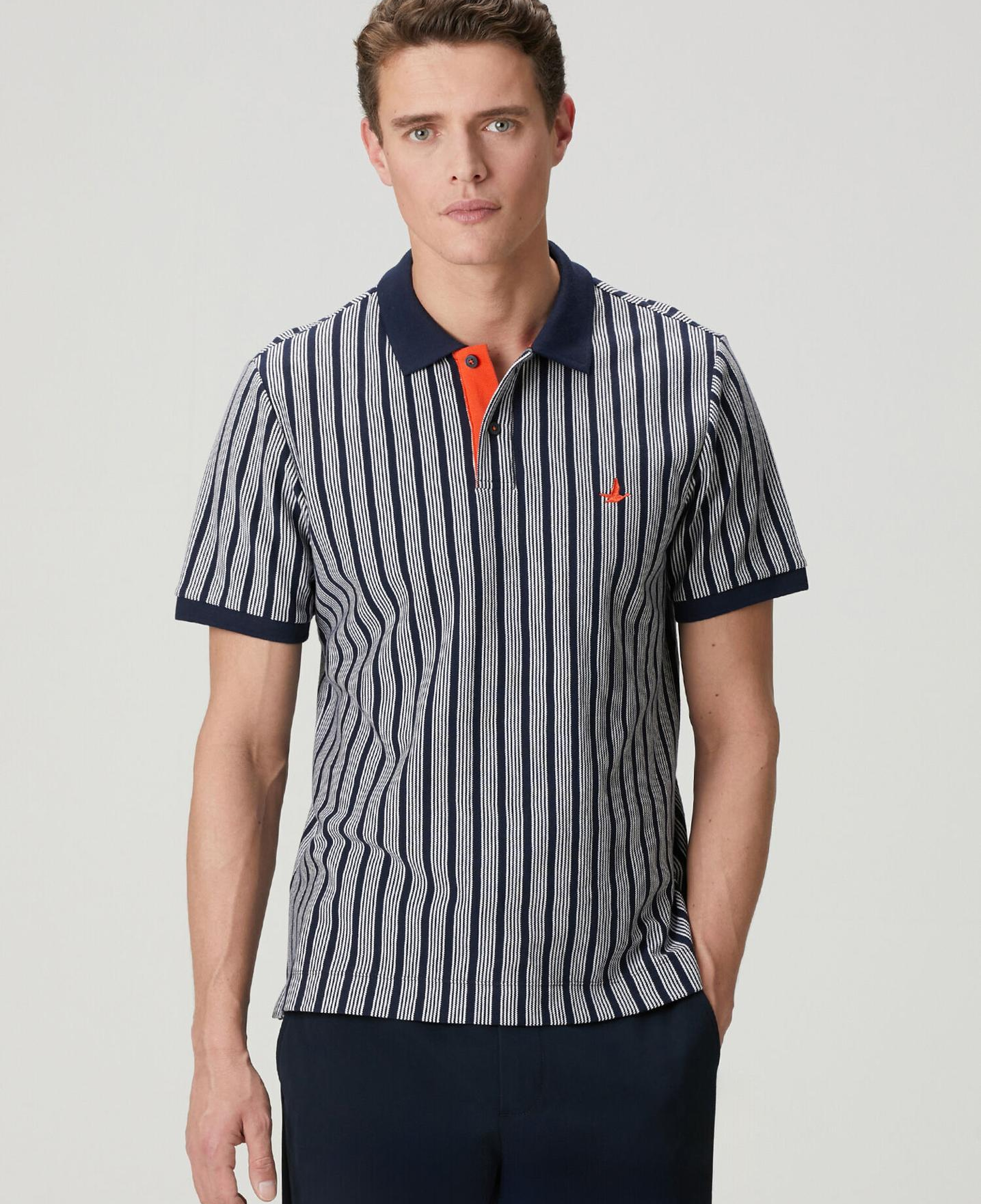 Beymen Club Erkek Lacivert Beyaz Comfort Fit Polo T-shirt