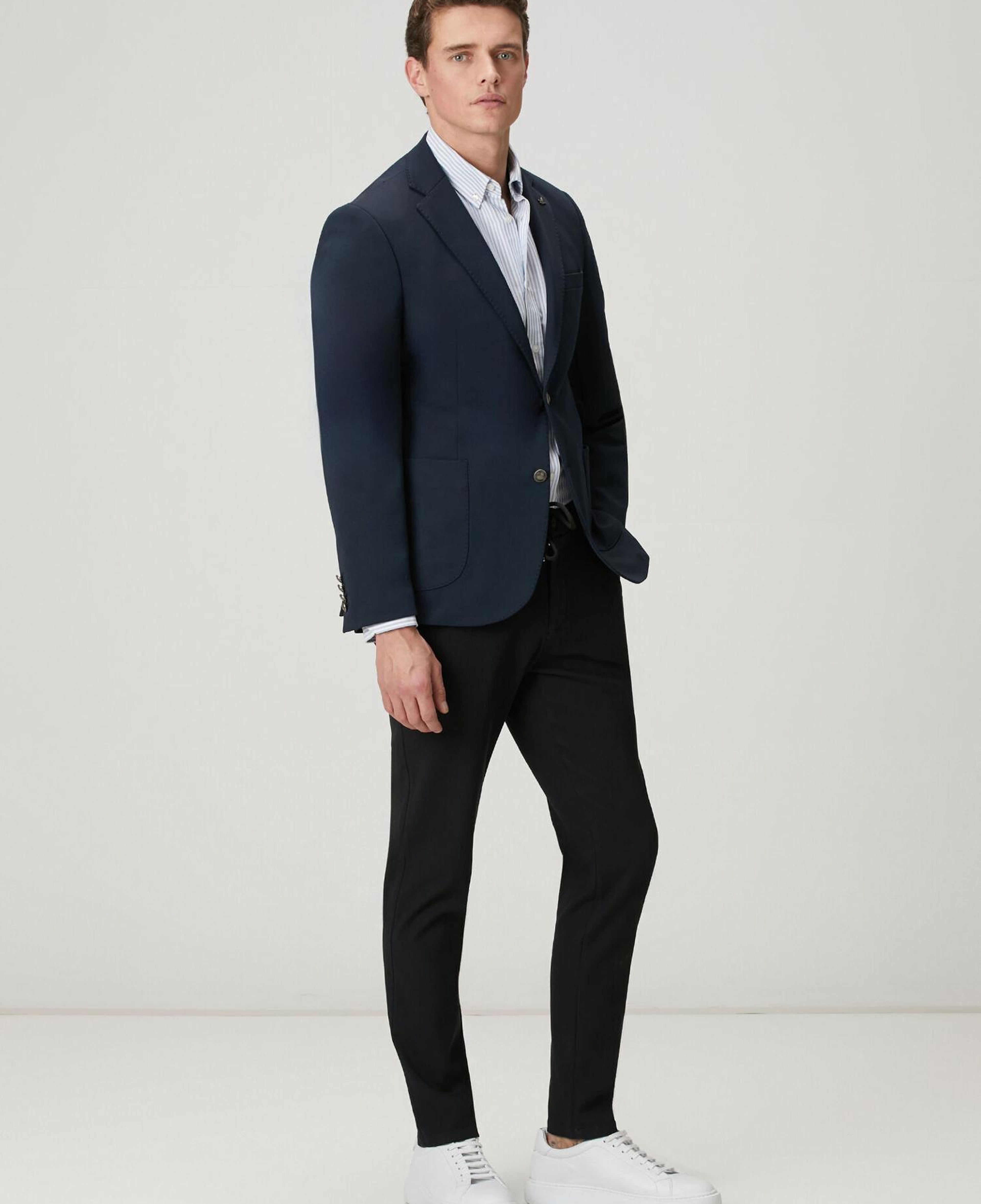Beymen Club Erkek Comfort Fit Mavi Beyaz Çizgi Desenli Oxford Gömlek