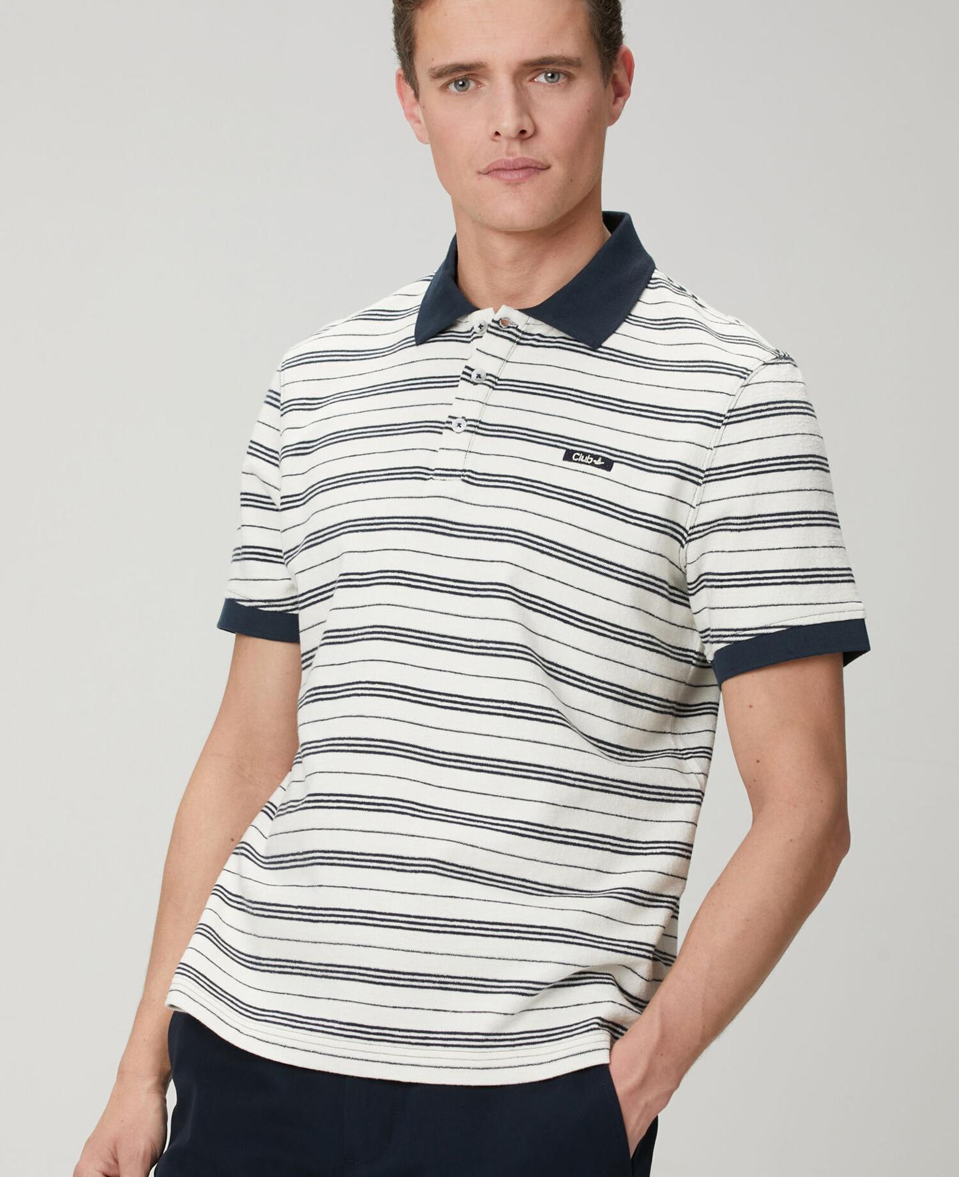 Beymen Club Erkek Comfort Fit Lacivert Beyaz Çizgili T-shirt