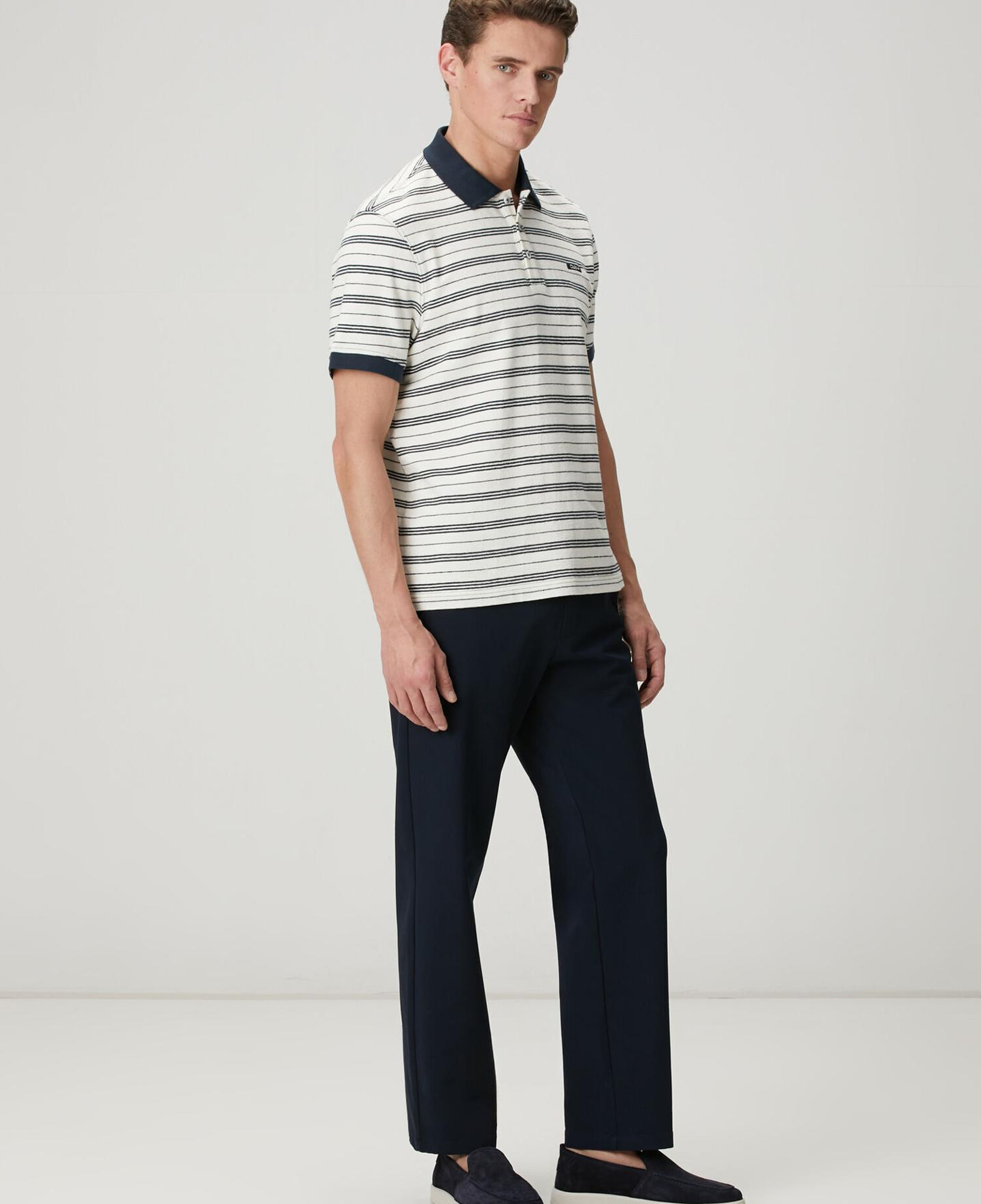 Beymen Club Erkek Comfort Fit Lacivert Beyaz Çizgili T-shirt