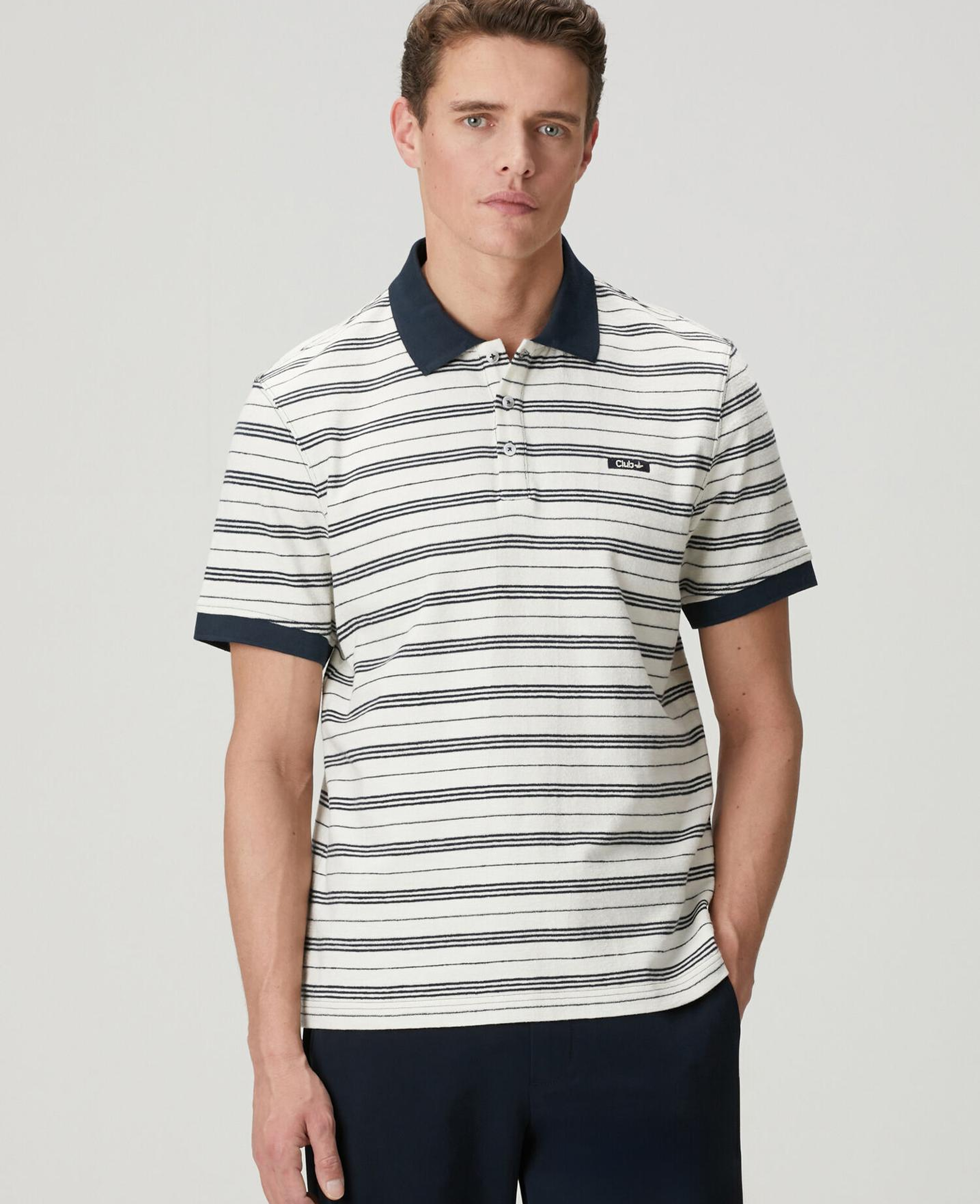 Beymen Club Erkek Comfort Fit Lacivert Beyaz Çizgili T-shirt