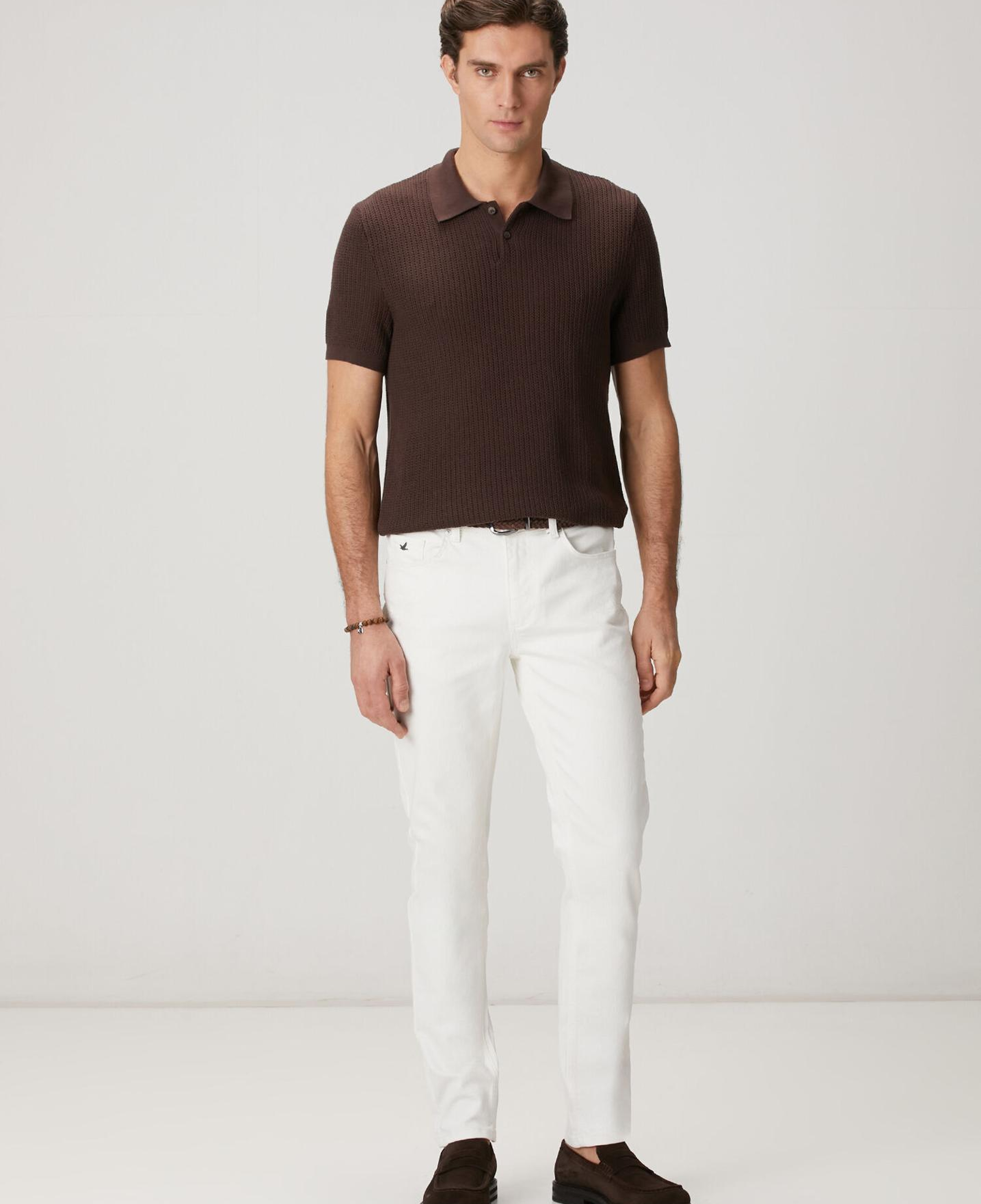 Beymen Club Erkek Kahverengi Polo Yaka Kısa Kollu Dokulu Triko