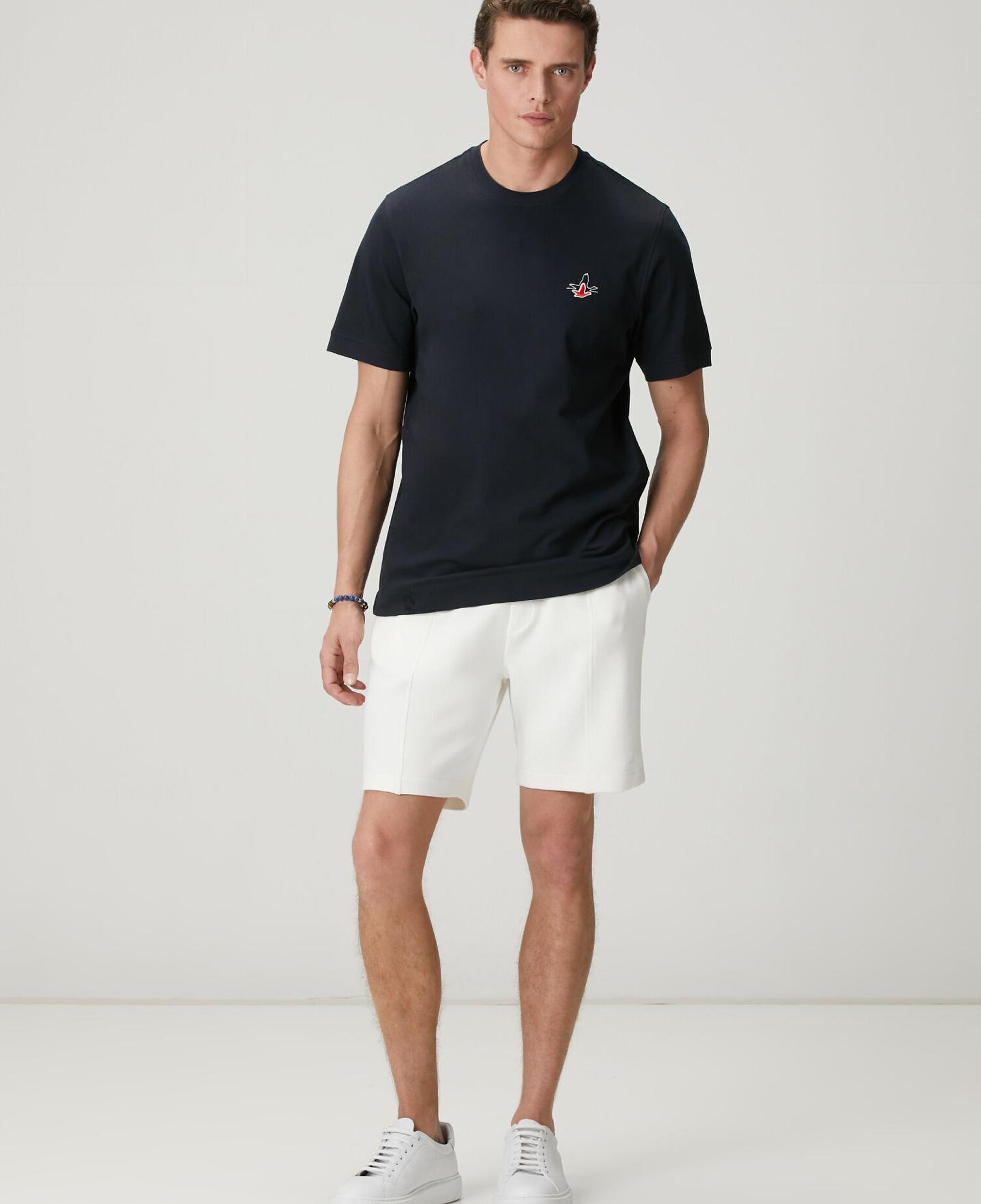 Beymen Club Erkek Kırık Beyaz Önü Dikiş Detaylı Scuba Şort Jersey