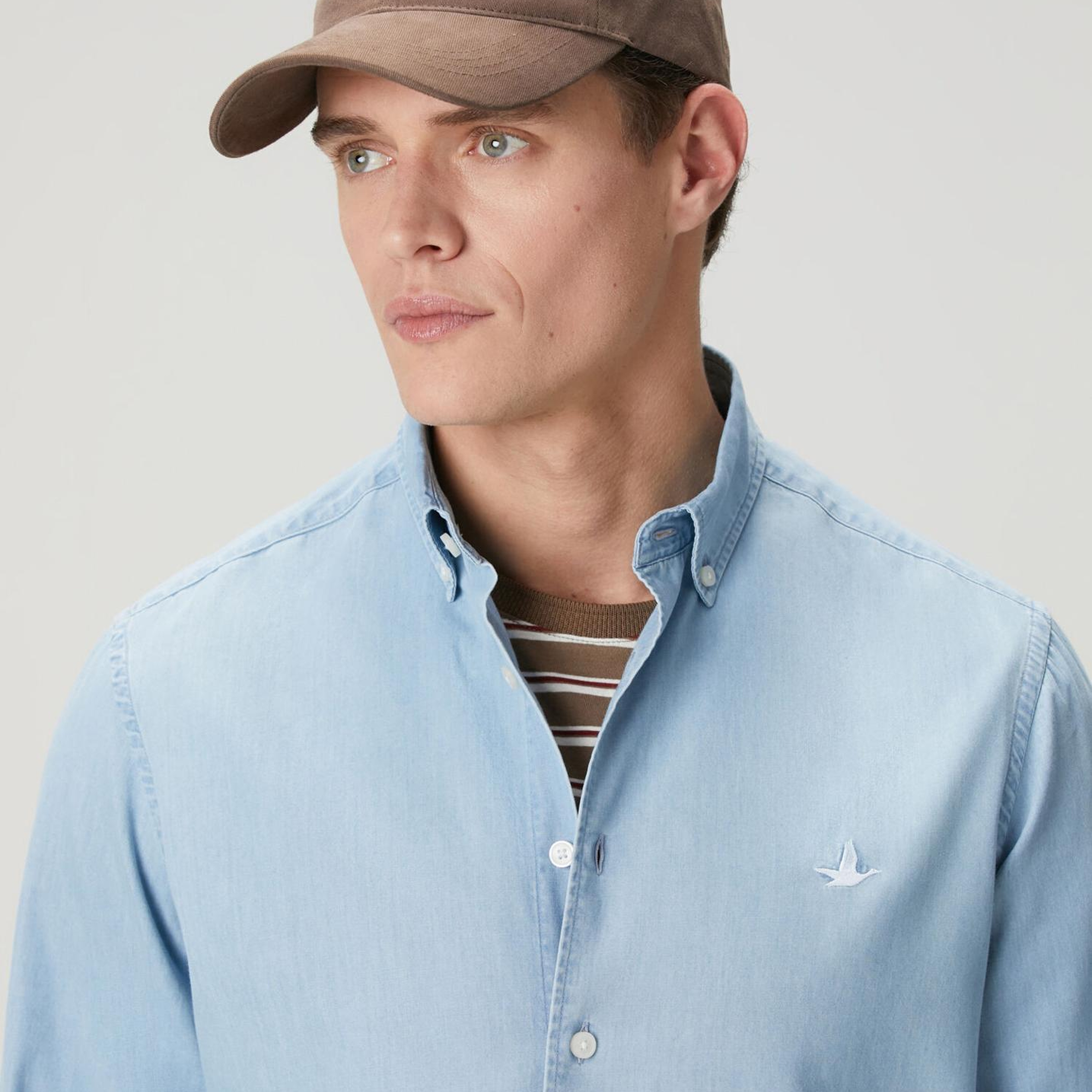 Beymen Club Erkek Kahverengi Logo Nakışlı Gabardin Şapka