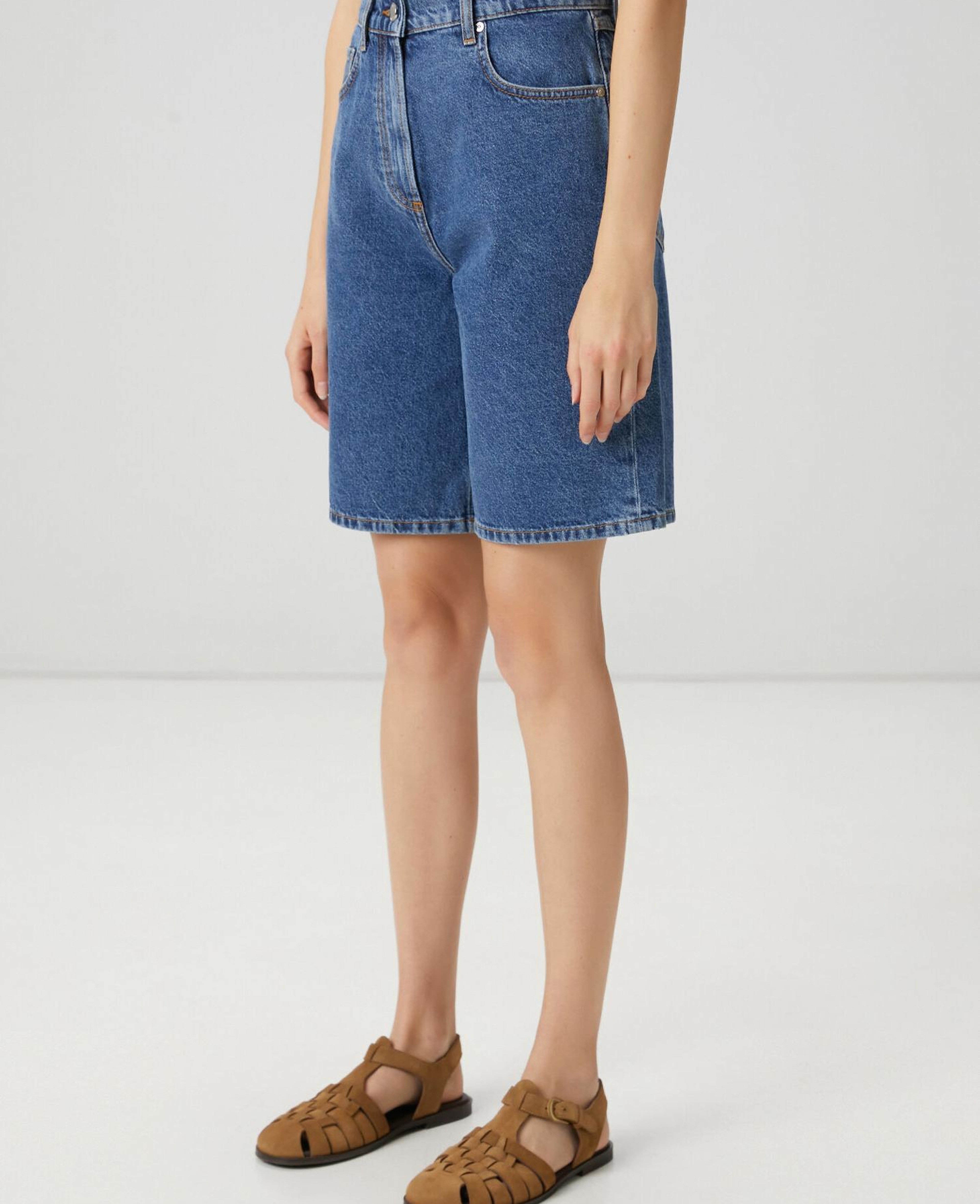 Beymen Club Kadın Mavi Denim Bermuda