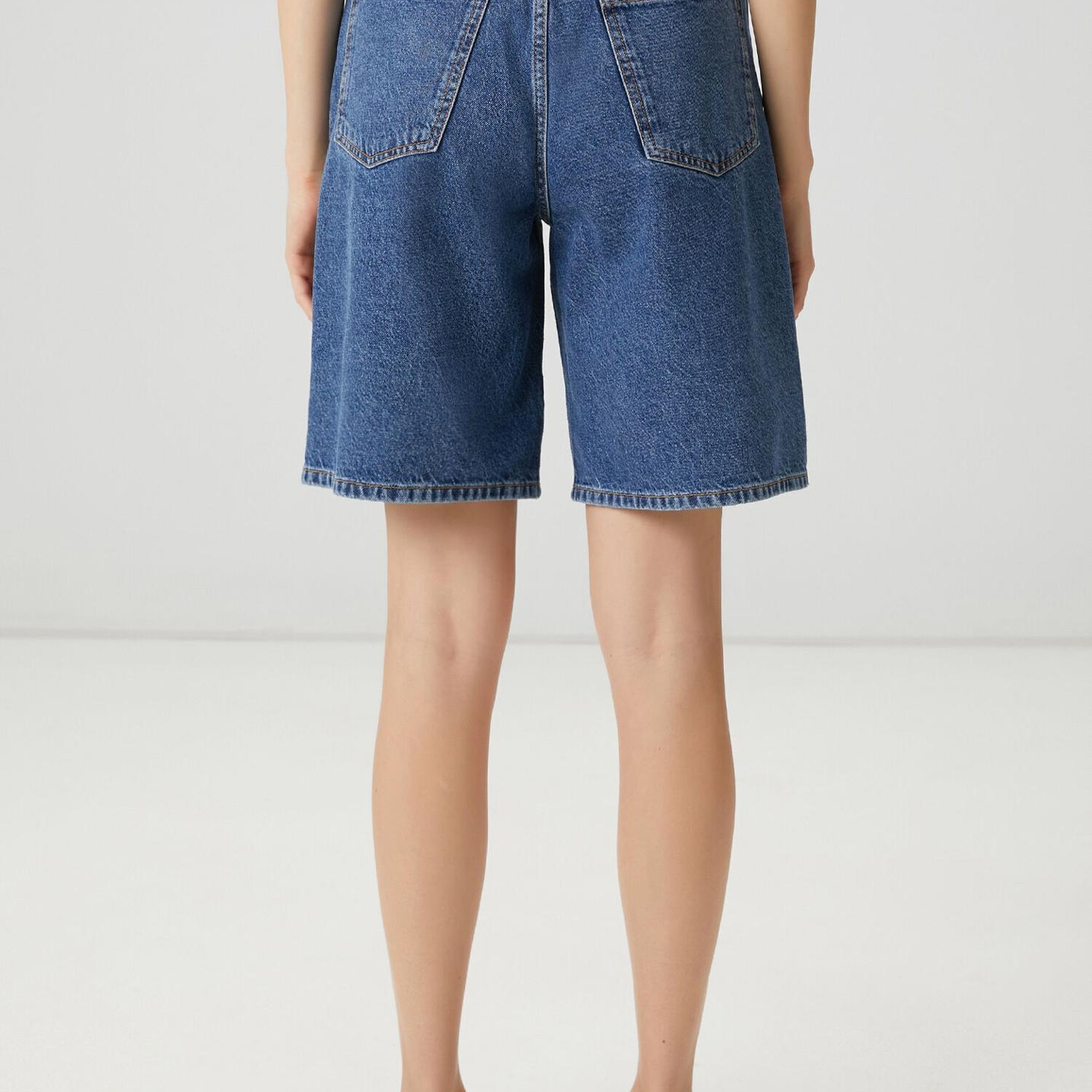 Beymen Club Kadın Mavi Denim Bermuda