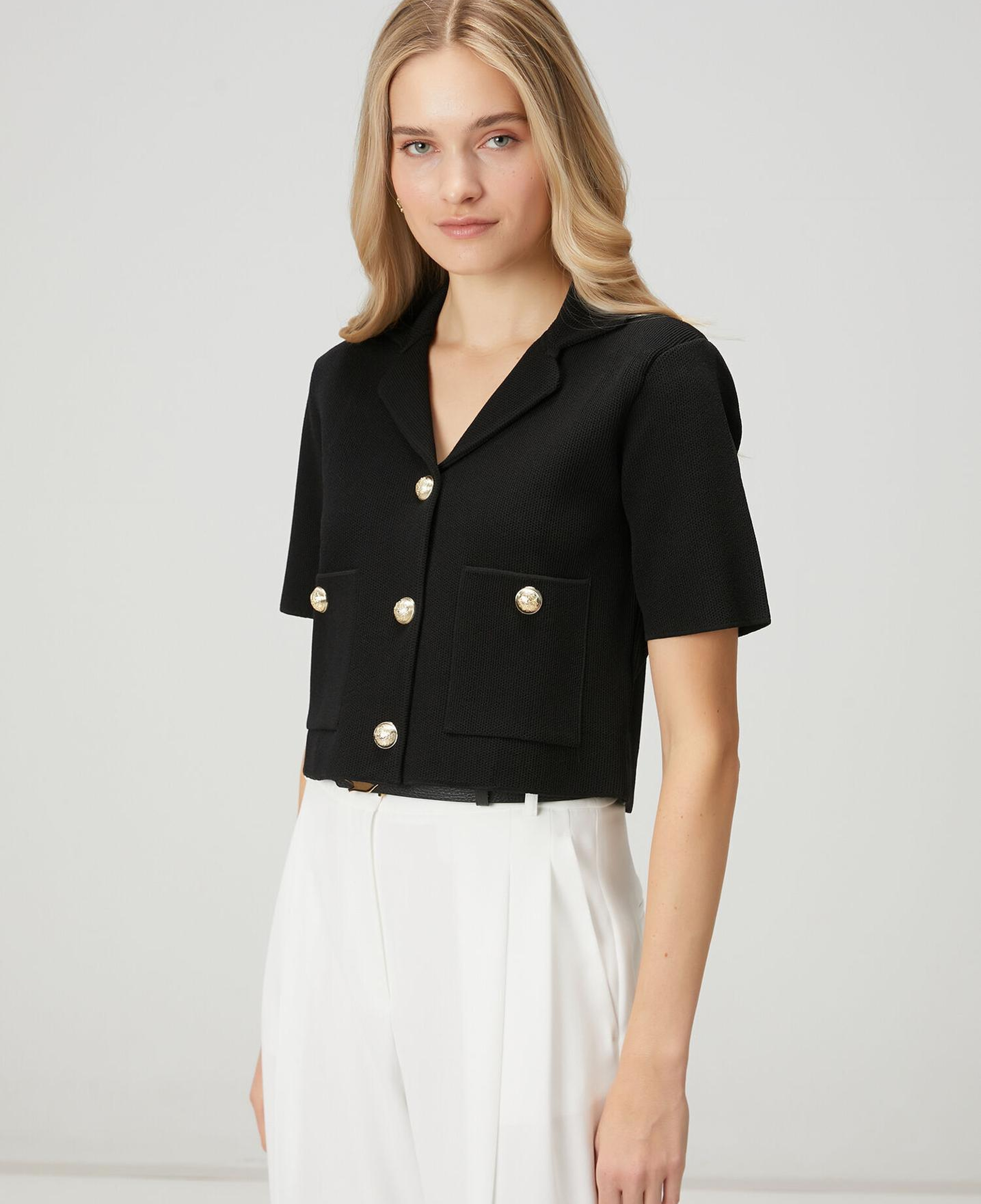 Beymen Club Kadın Siyah Crop Triko Ceket