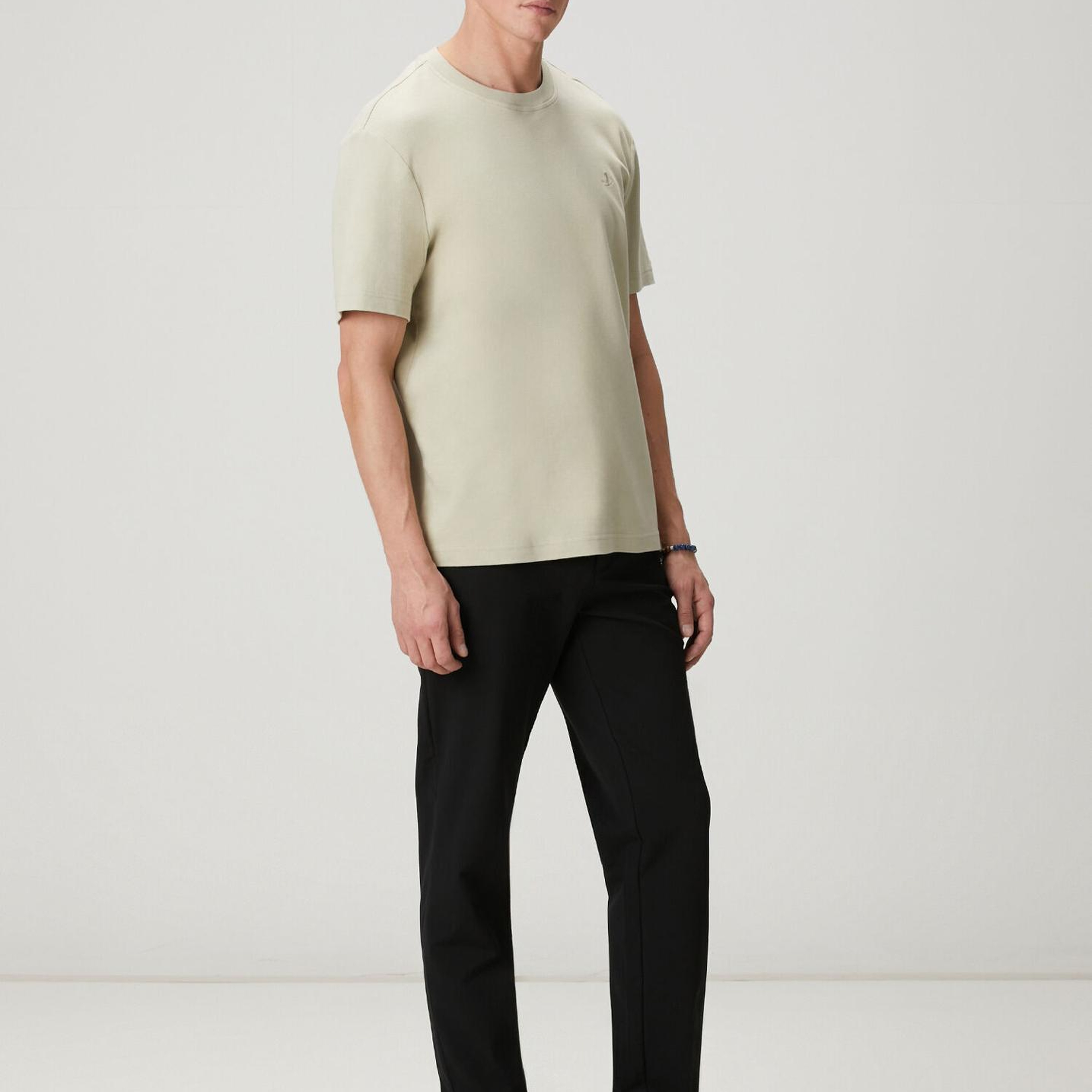 Beymen Club Erkek Çağla Relax Fit Interlock Basic T-shirt