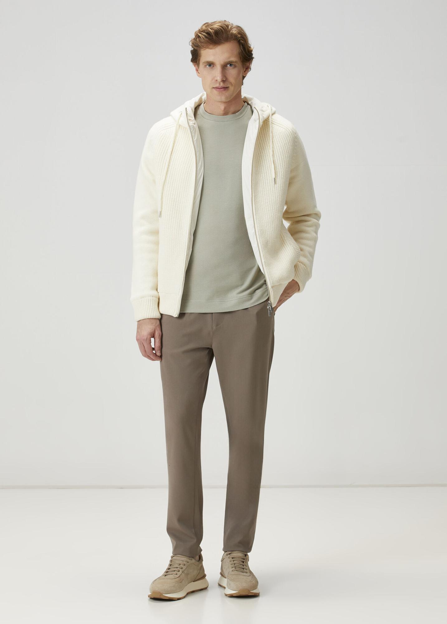 Beymen Club Erkek Relax Fit Flam Görünümlü Açık Haki T-shirt