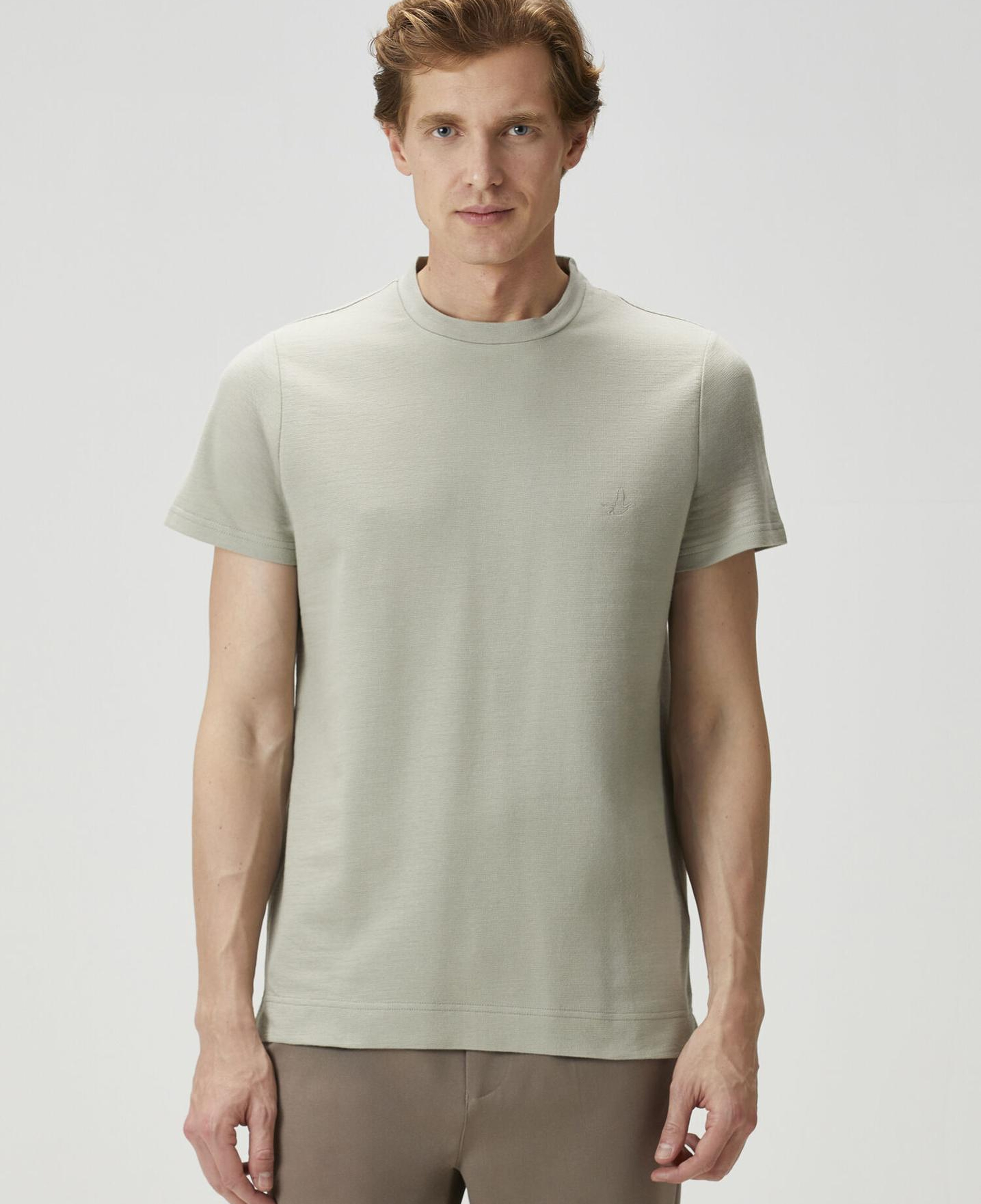 Beymen Club Erkek Relax Fit Flam Görünümlü Açık Haki T-shirt