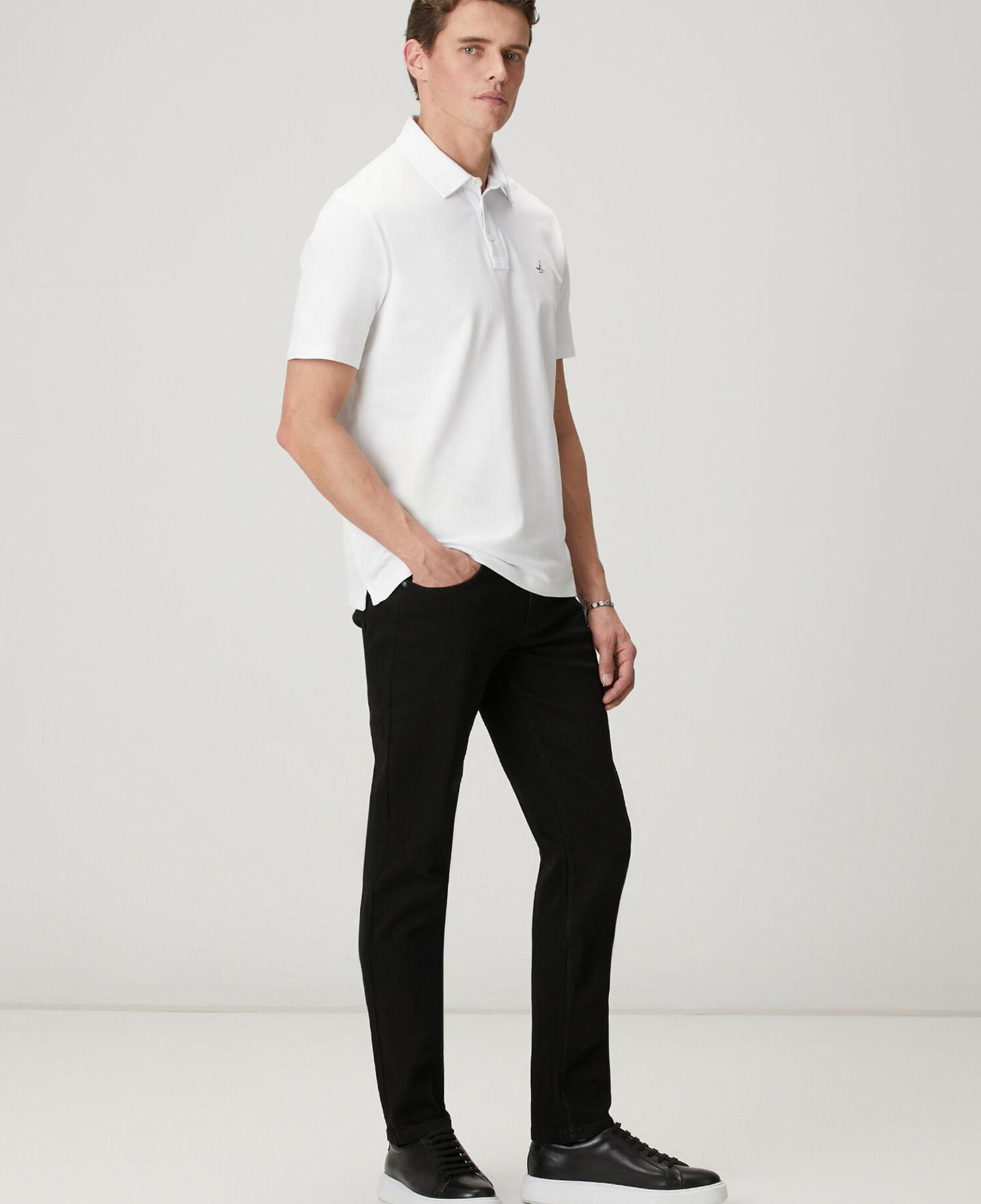 Beymen Club Erkek Comfort Fit Beyaz Polo Yaka T-shirt