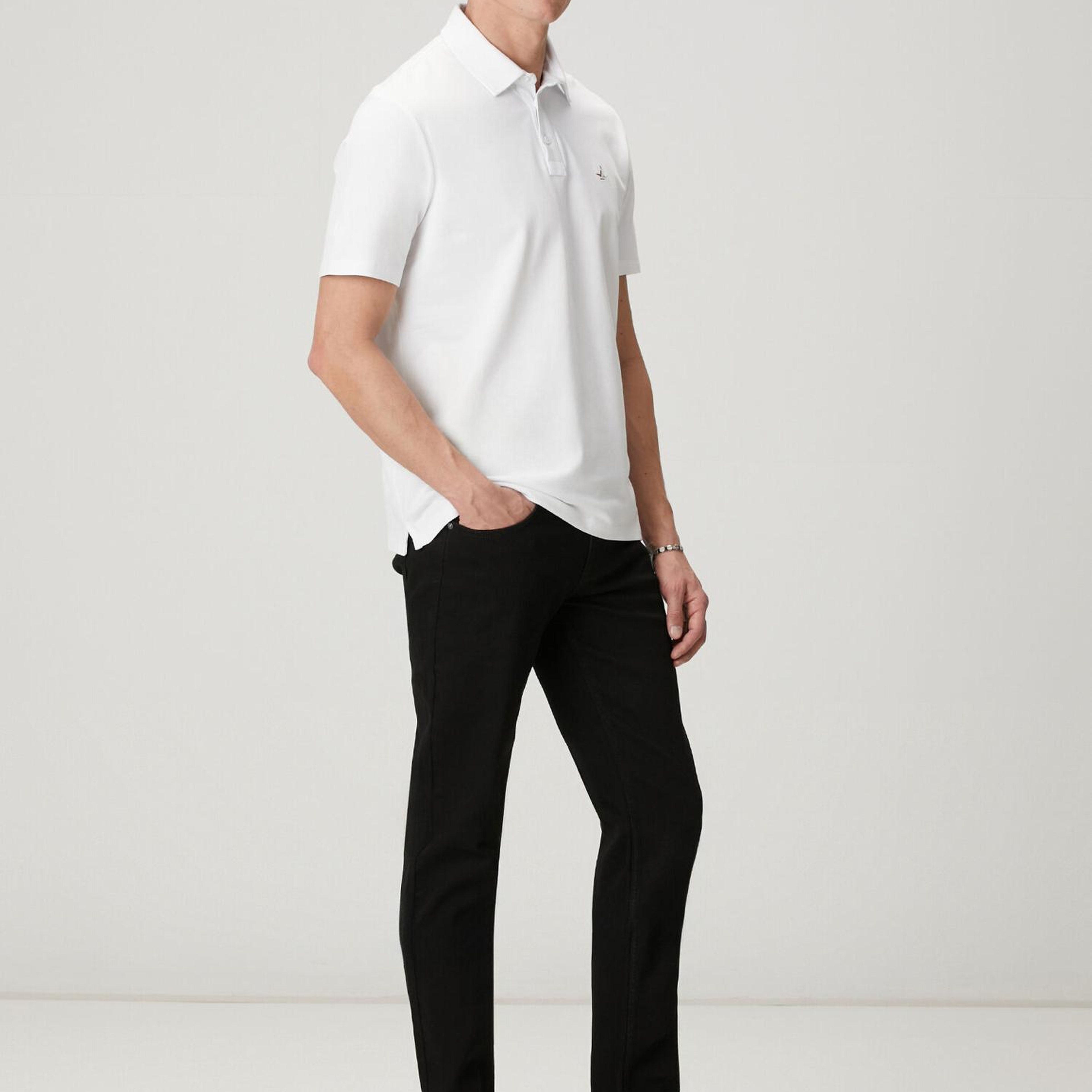 Beymen Club Erkek Comfort Fit Beyaz Polo Yaka T-shirt