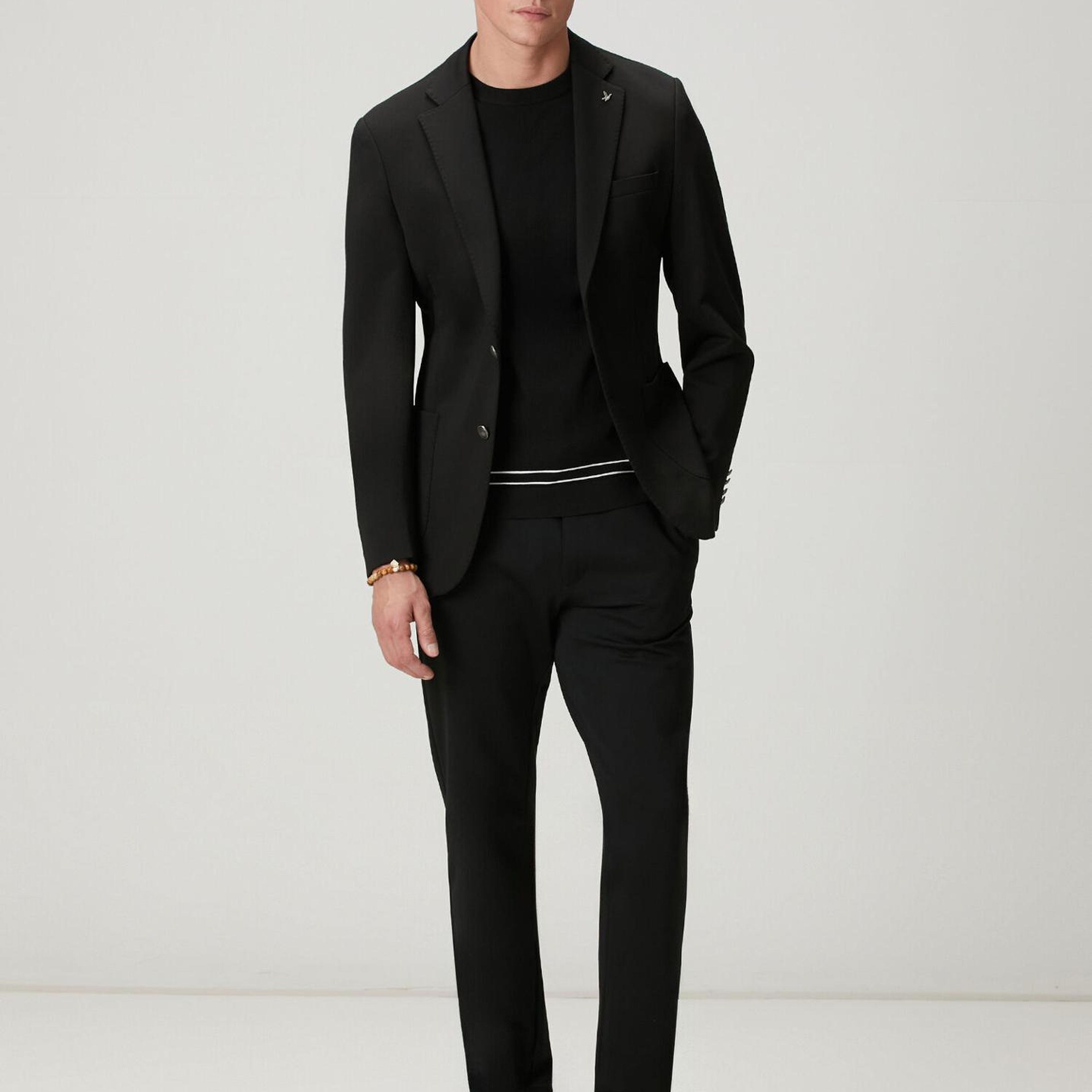 Beymen Club Erkek Siyah Beli Kordonlu Chino Pantolon