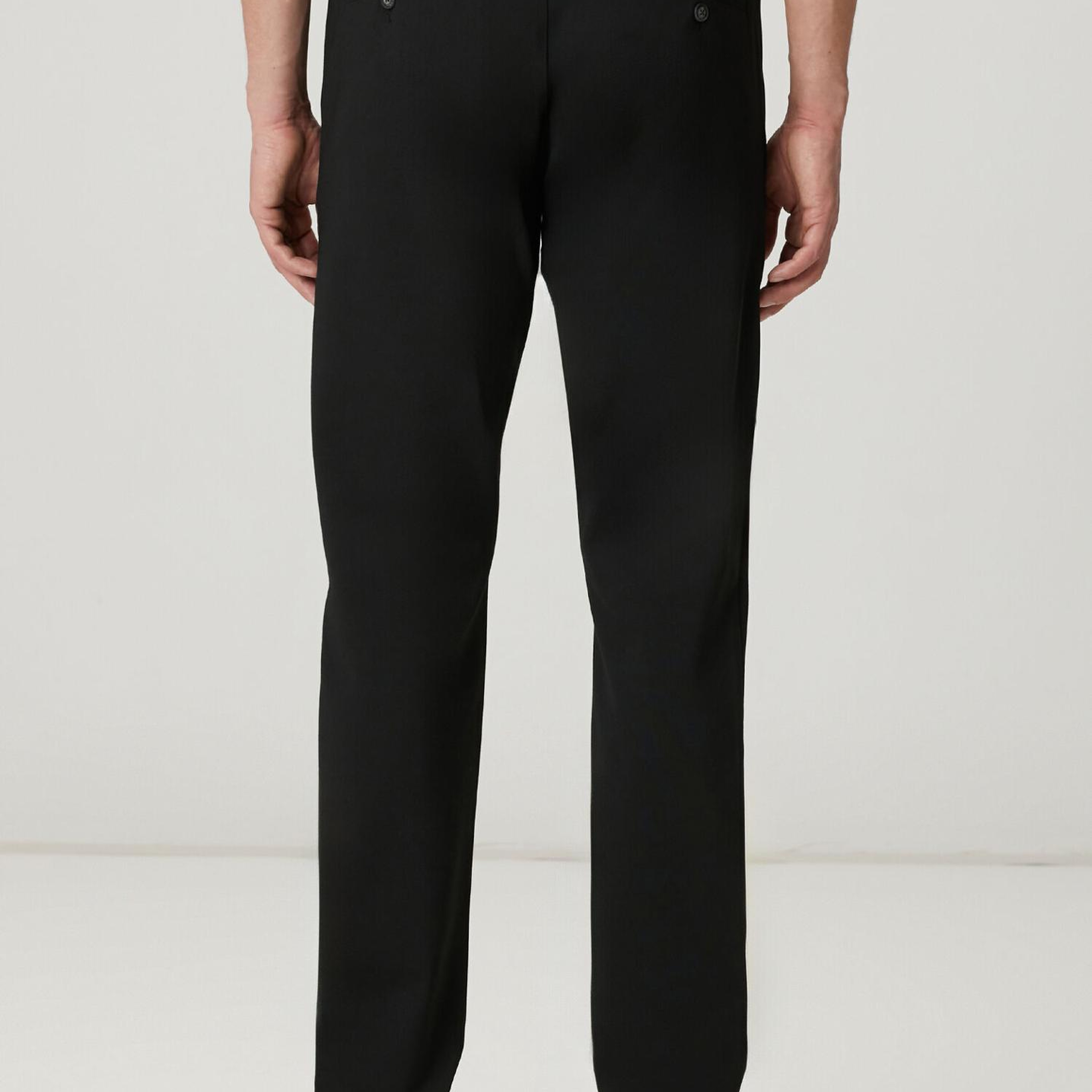 Beymen Club Erkek Siyah Beli Kordonlu Chino Pantolon