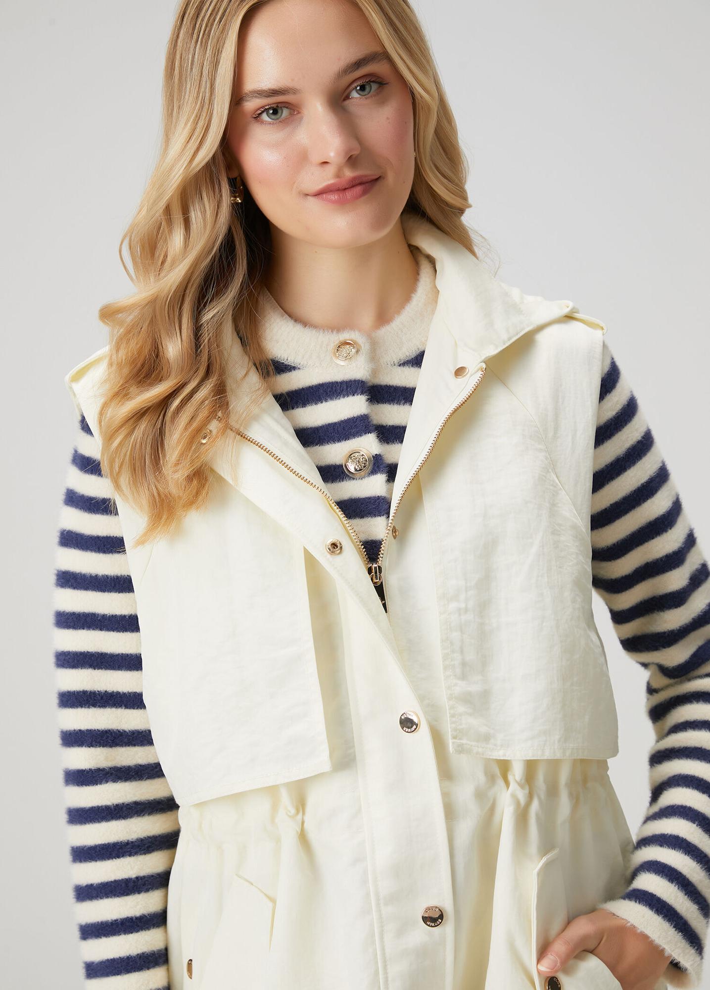 Beymen Club Kadın Ekru Rüzgarlık Detaylı Uzun Yelek