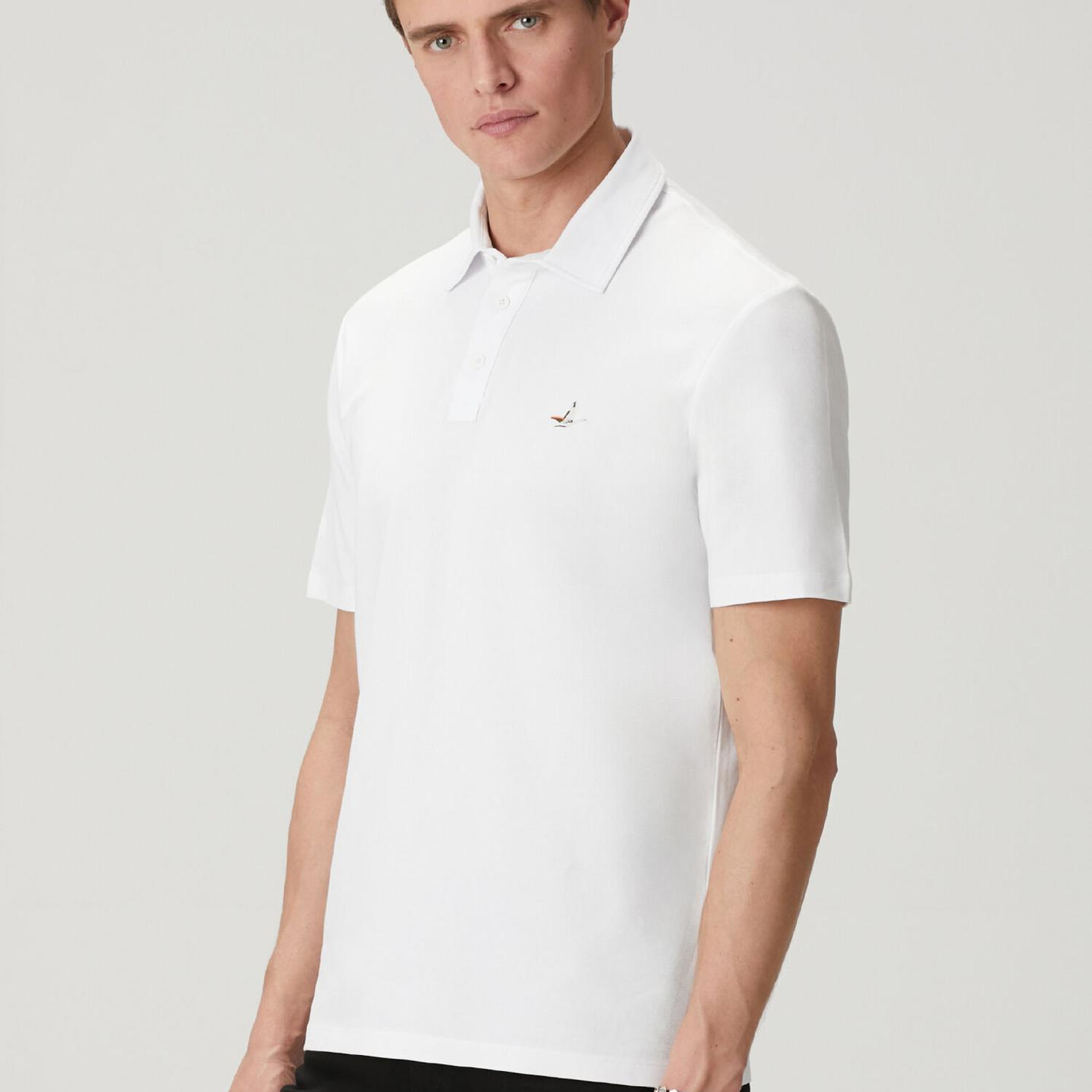 Beymen Club Erkek Comfort Fit Beyaz Polo Yaka T-shirt