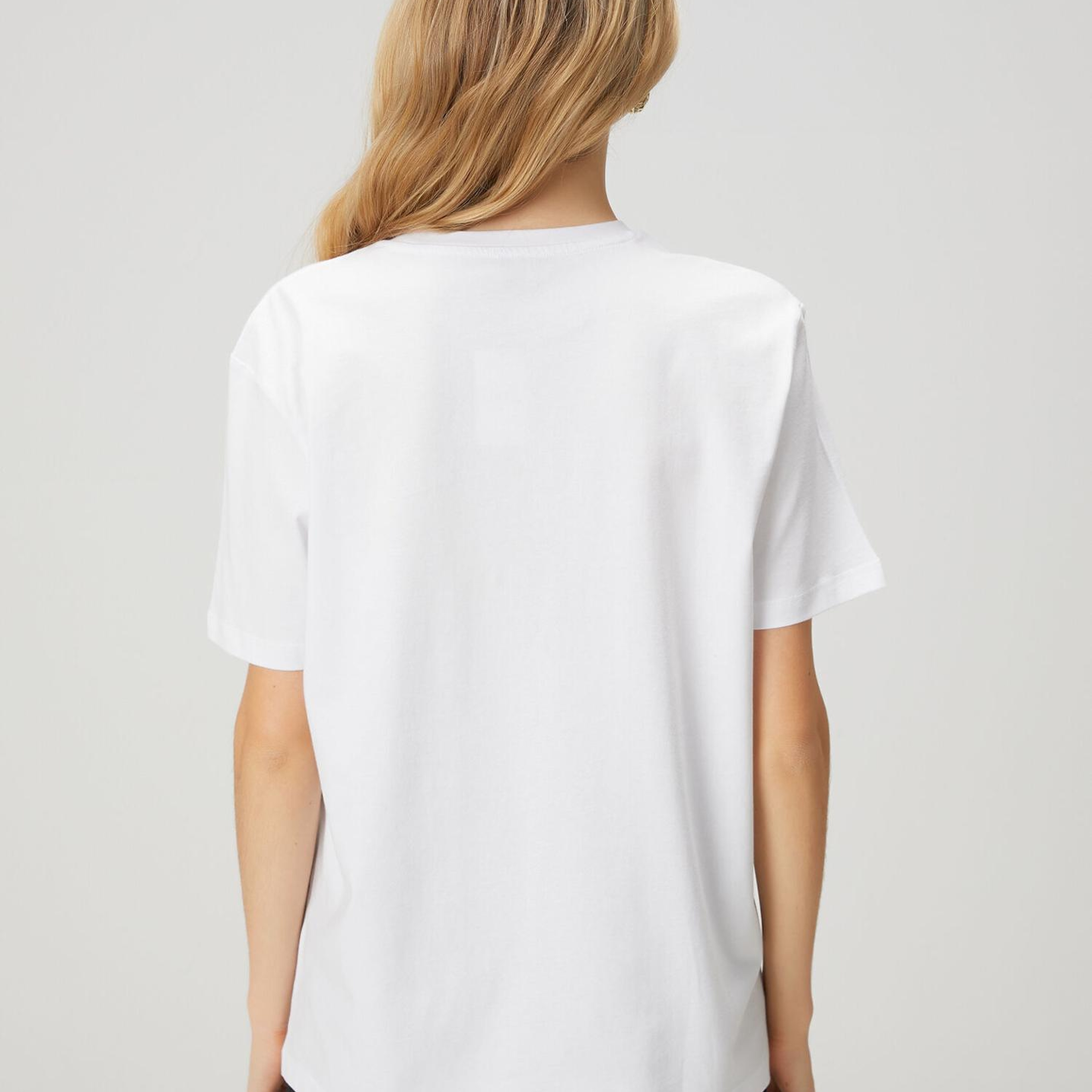 Beymen Club Kadın Beyaz Çizgili Logolu T-shirt